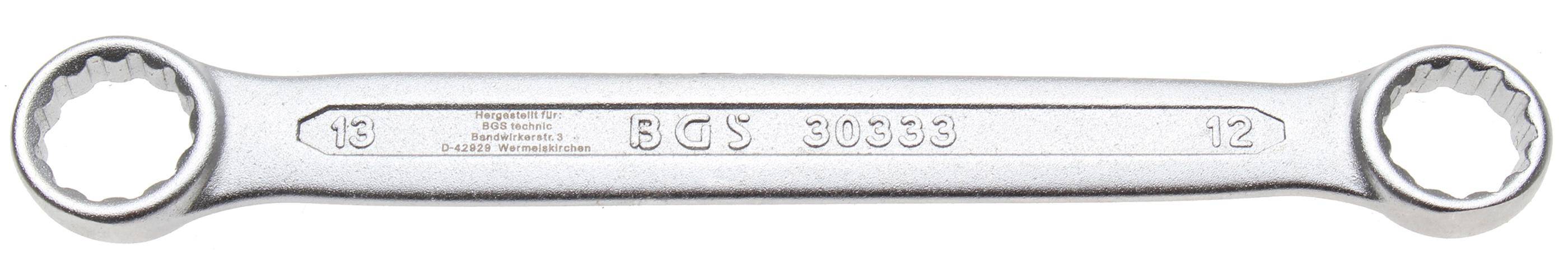 BGS Doppel-Ringschlssel | extra flach | SW 12 x 13 mm