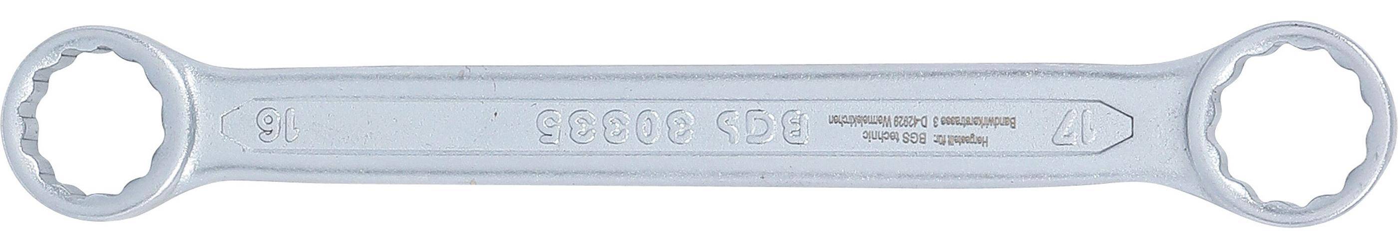 BGS technic Doppel-Ringschlssel | extra flach | SW 16 x 17 mm