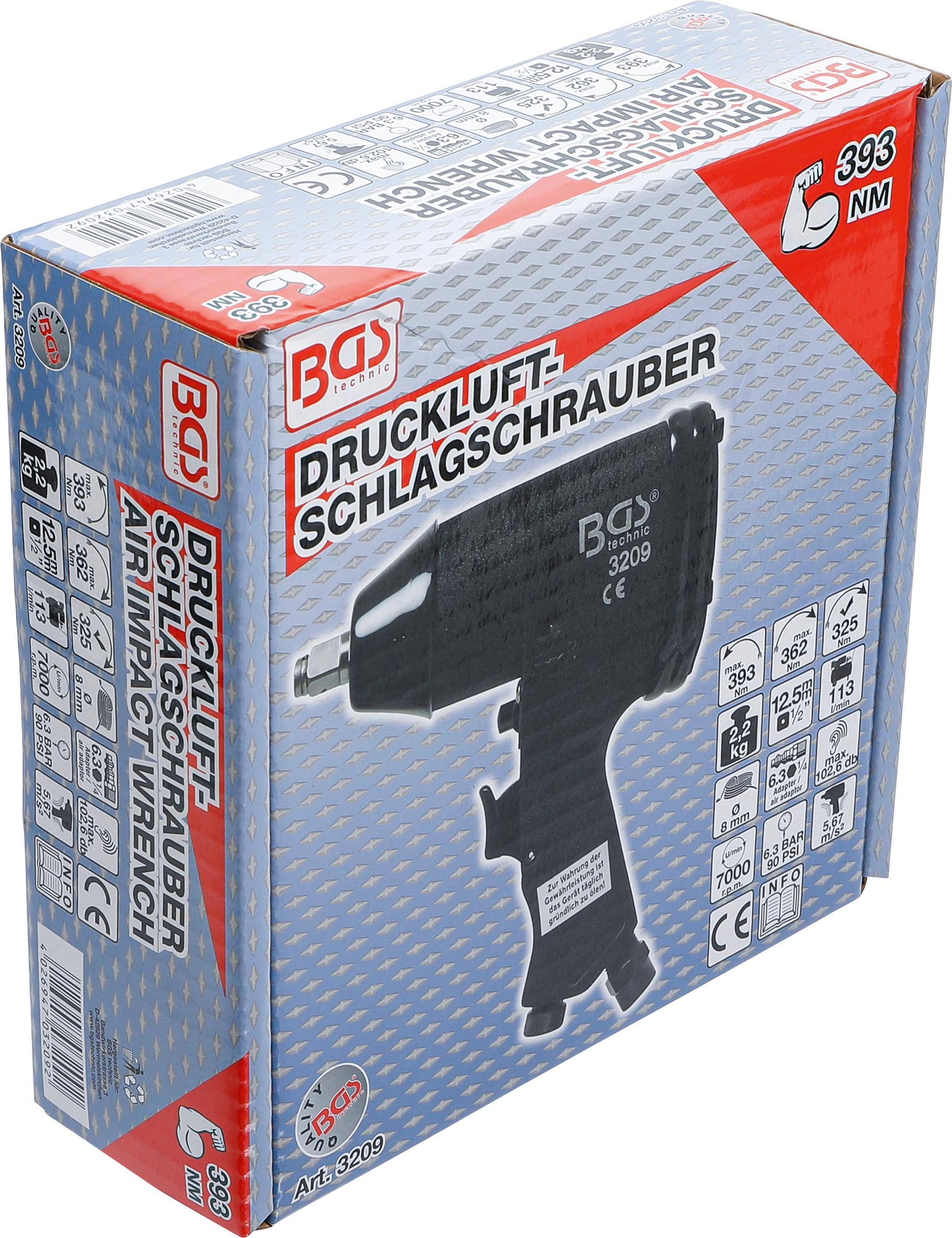 BGS technic Druckluft-Schlagschrauber | 12,5 mm (1/2") | 366 Nm