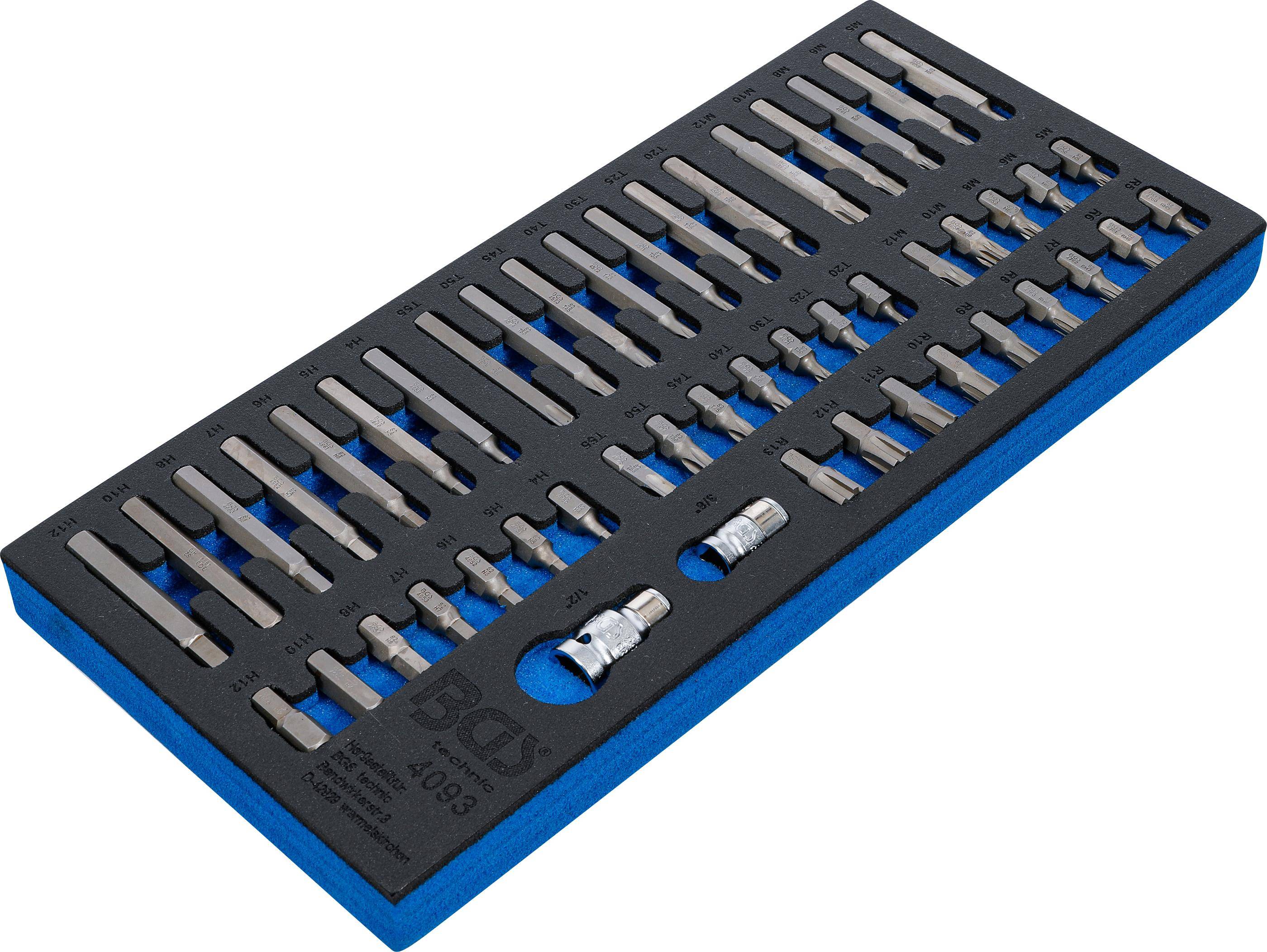 BGS technic Werkstattwageneinlage 1/3: Kombi-Bit-Satz | 49-tlg.