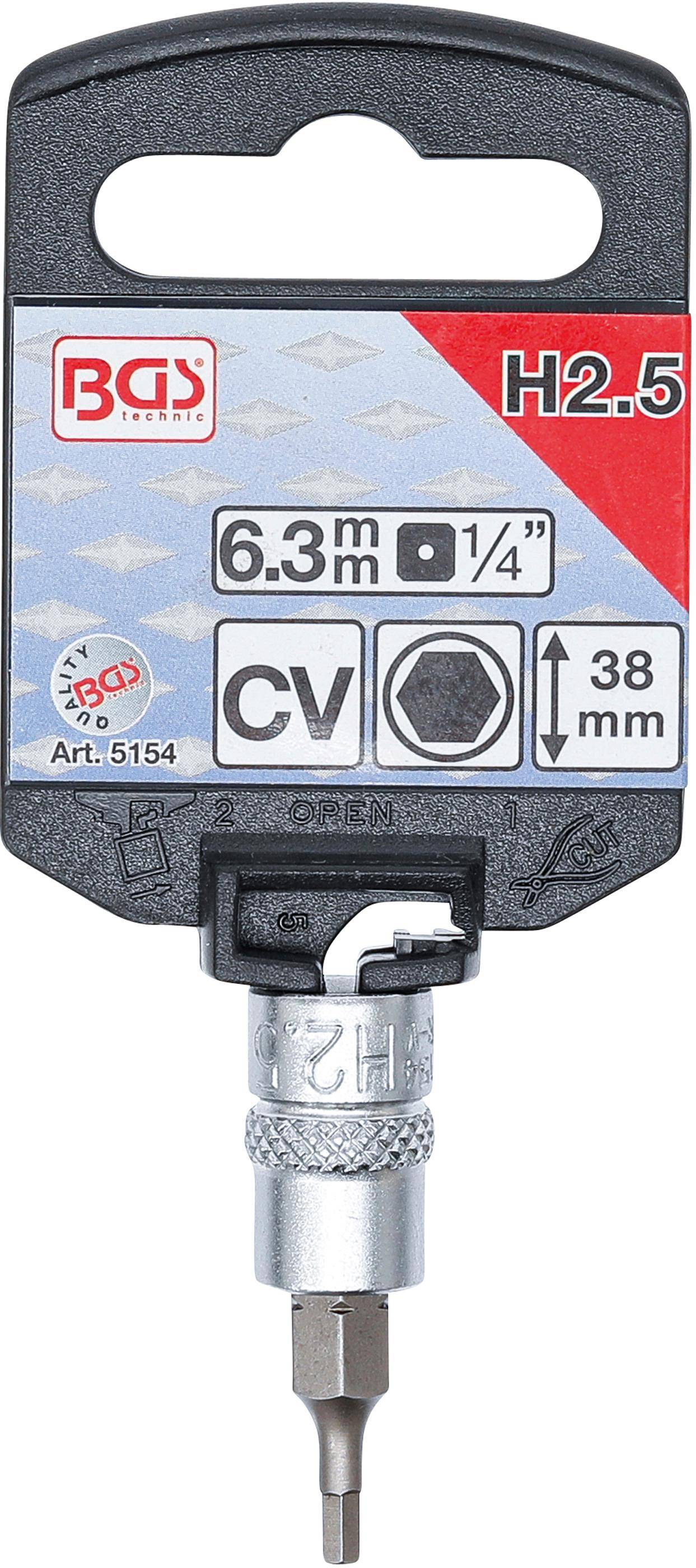 BGS technic Bit-Einsatz | Antrieb Innenvierkant 6,3 mm (1/4") |