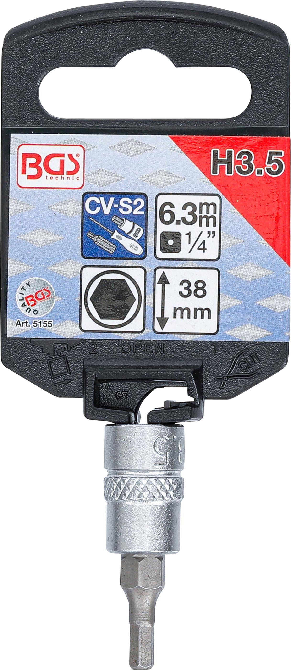 BGS Bit-Einsatz | Antrieb Innenvierkant 6,3 mm (1/4") |
