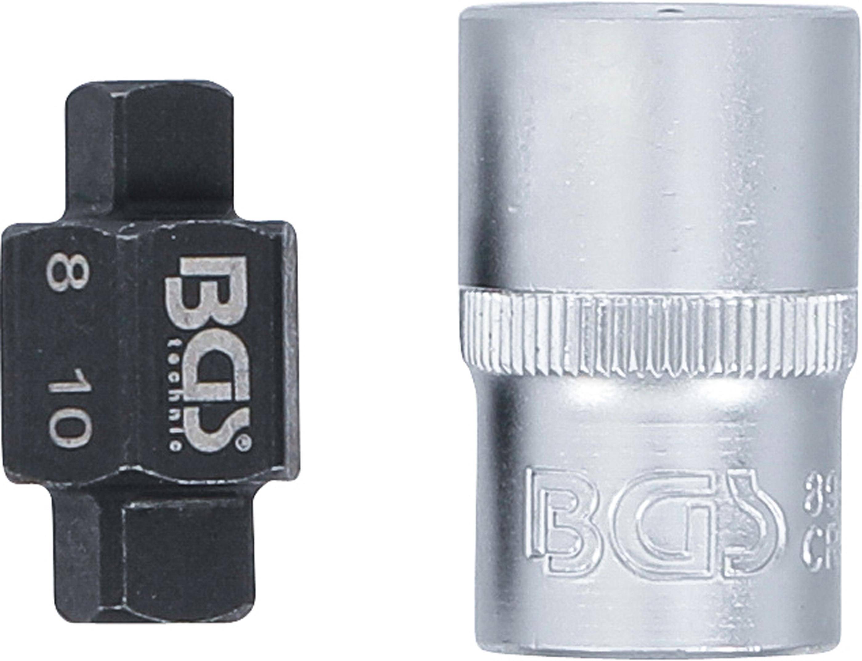 BGS technic lablassschrauben-Einsatz | Vierkant | 8 mm / 10 mm