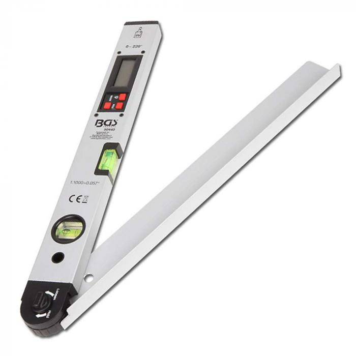 Winkelmesser - Digital - LCD - mit Wasserwaage - 450 mm