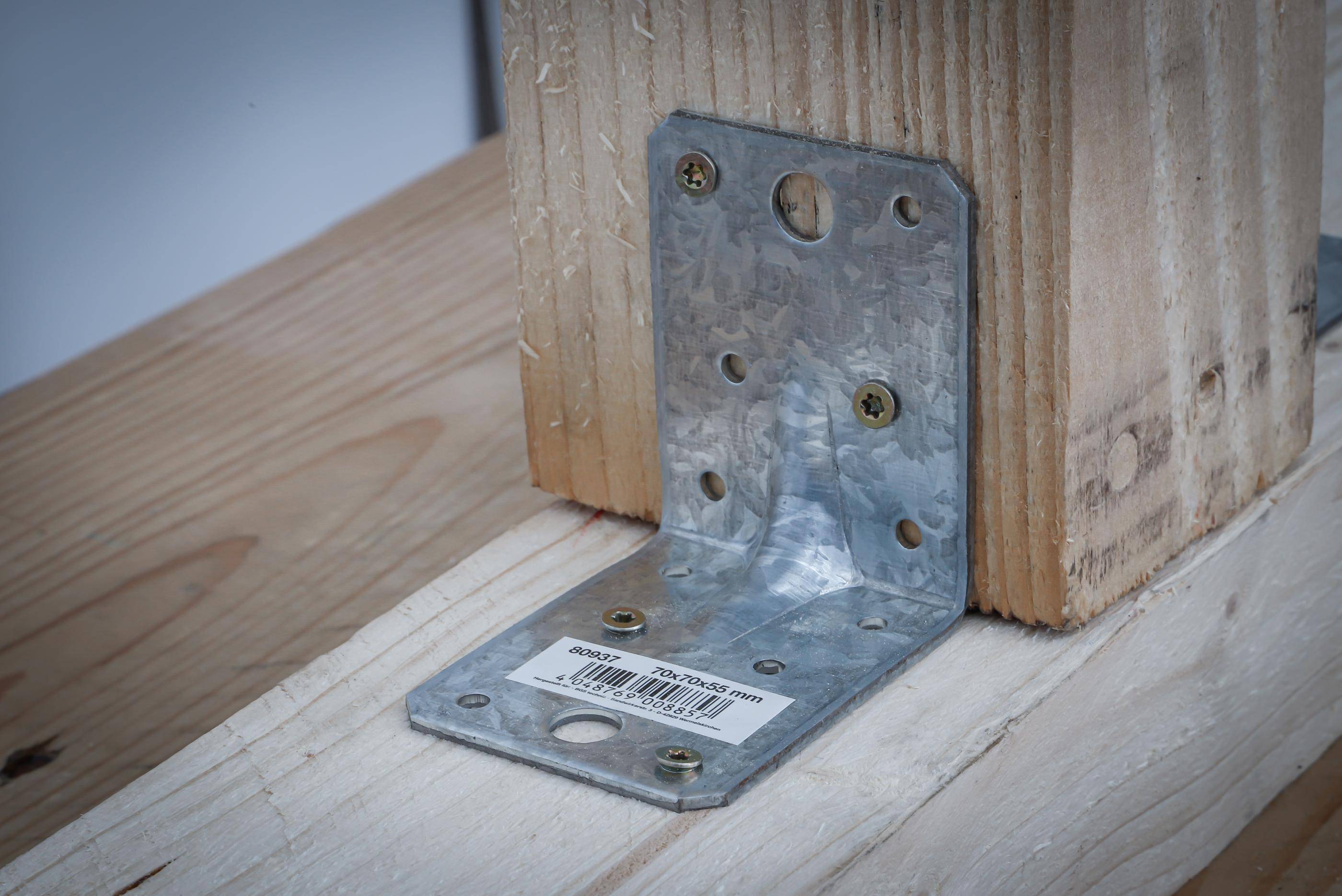 BGS Diy Winkelverbinder | mit Sicke | 70 x 70 x 55 x 2,5 mm