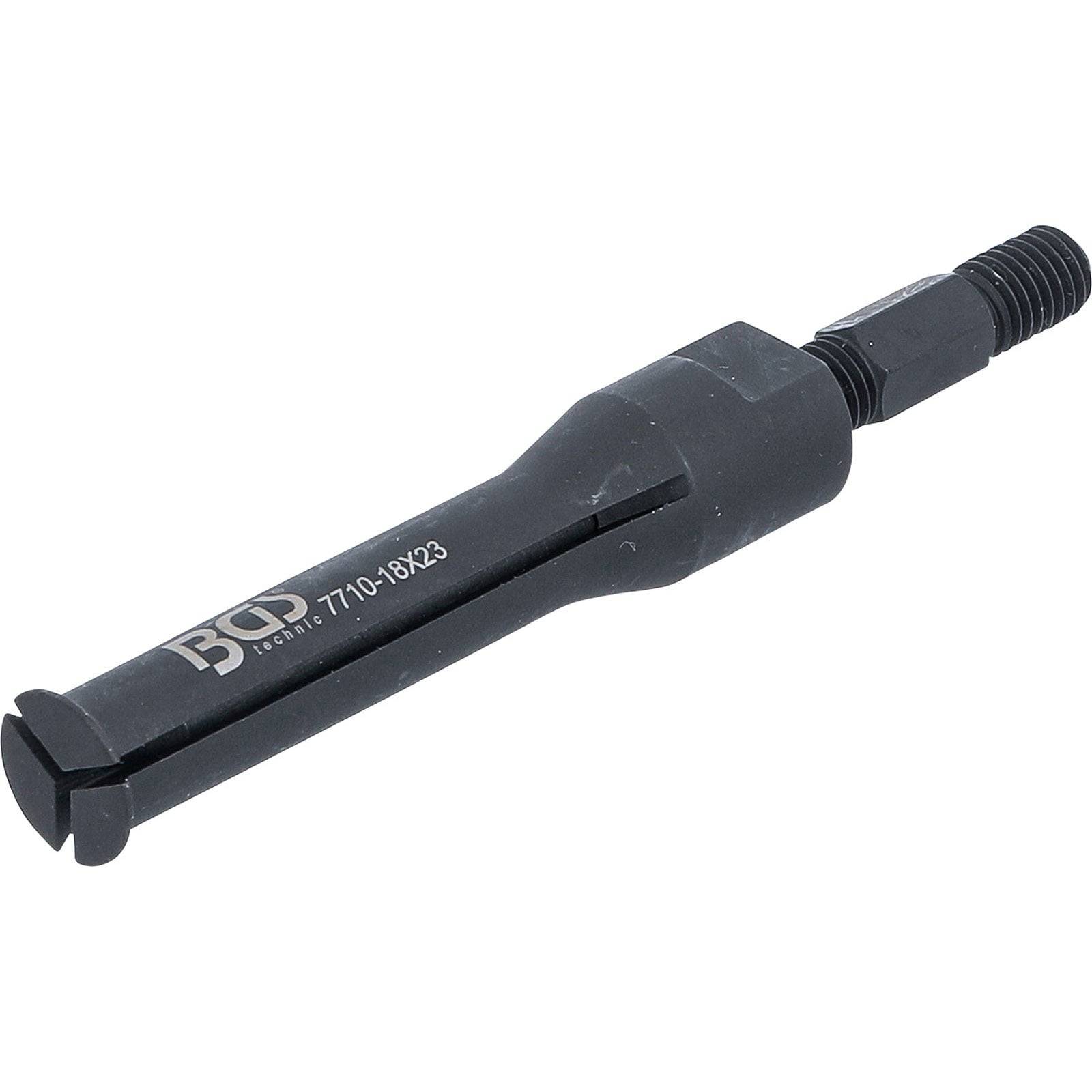 Ein schwarzer Erweiterungsreibahle mit einem gewindeten Ende, an dessen Seite der Markenname und die Modellnummer eingraviert sind.