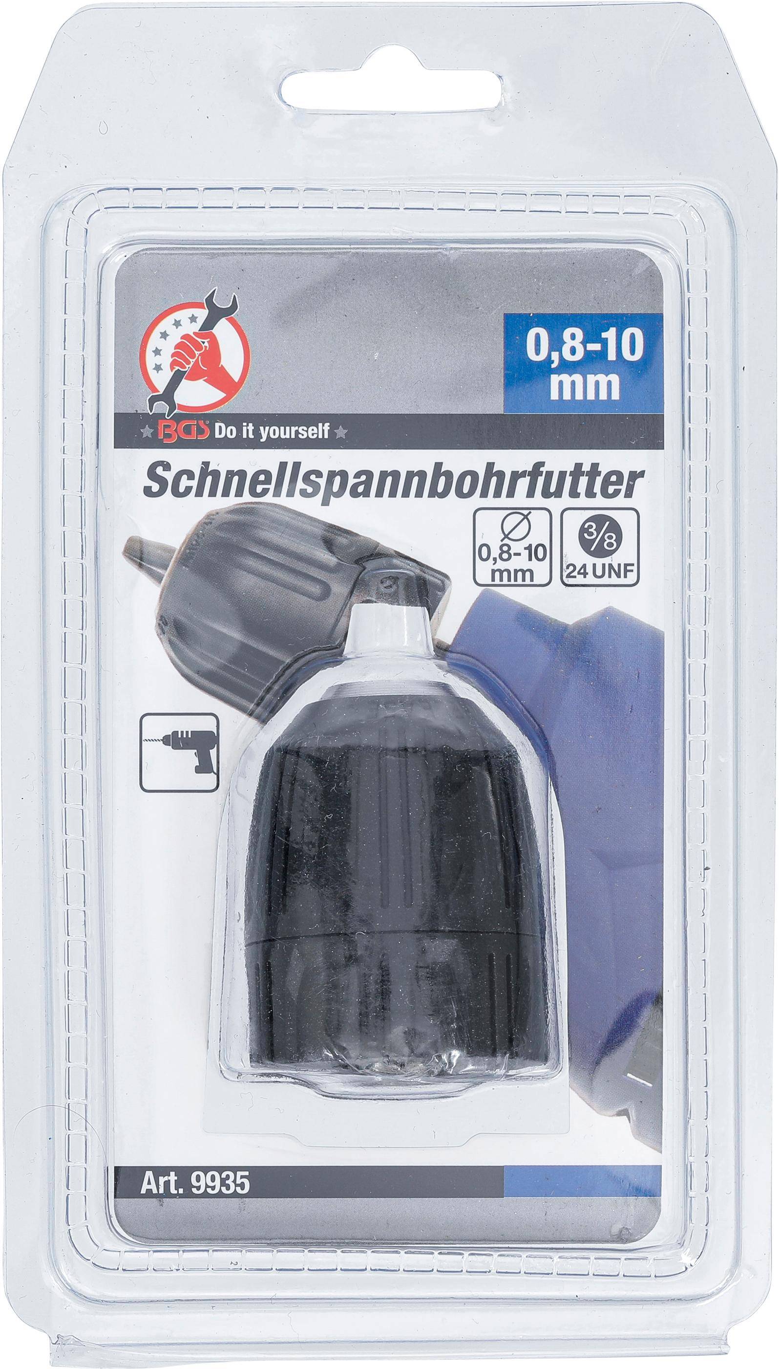 BGS Diy Schnellspannbohrfutter | 0,8 - 10 mm - 3/8" x 24 UNF
