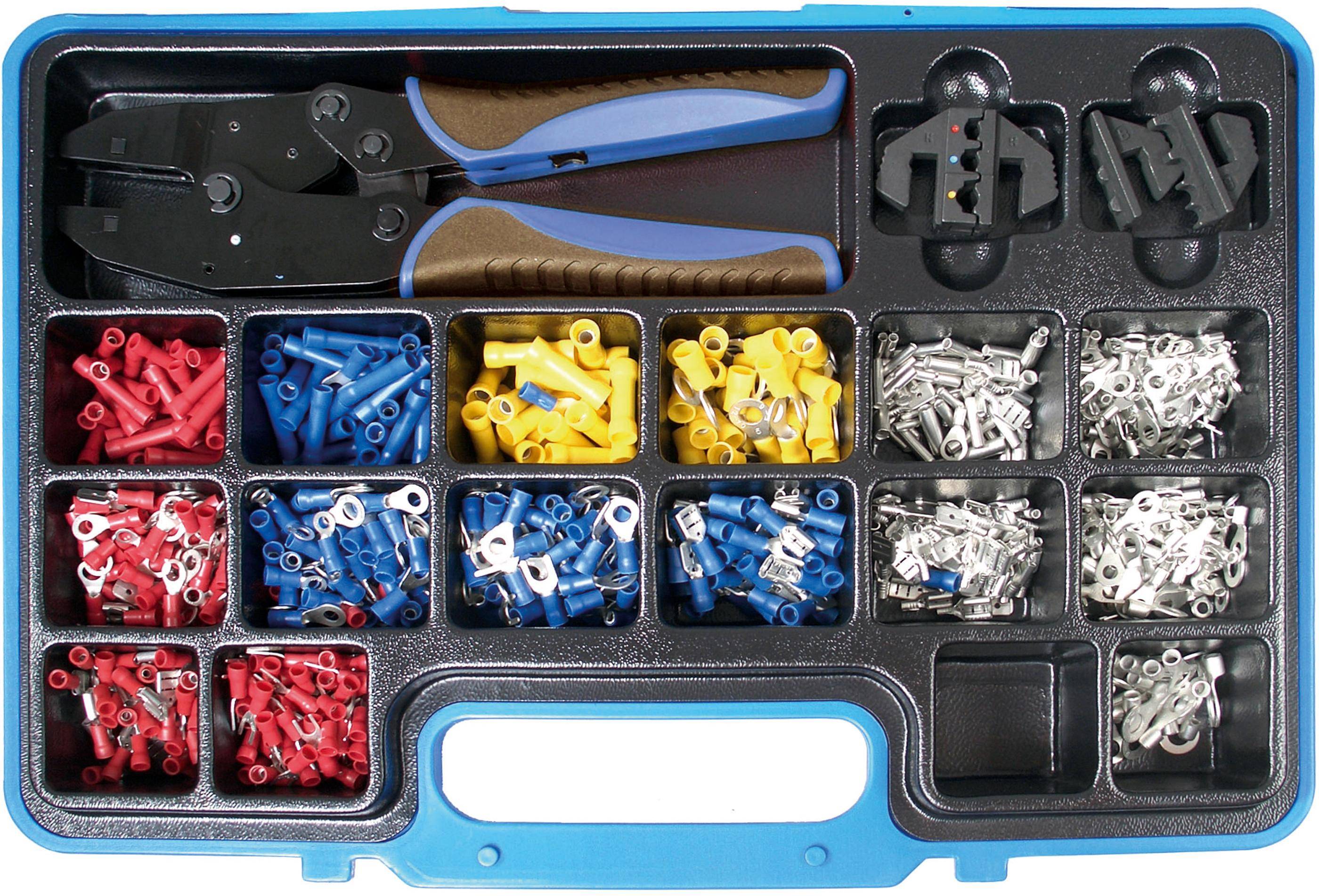 BGS Crimpzangen-Satz | mit 2 Paar Backen | mit Kabelschuh-Sortiment |