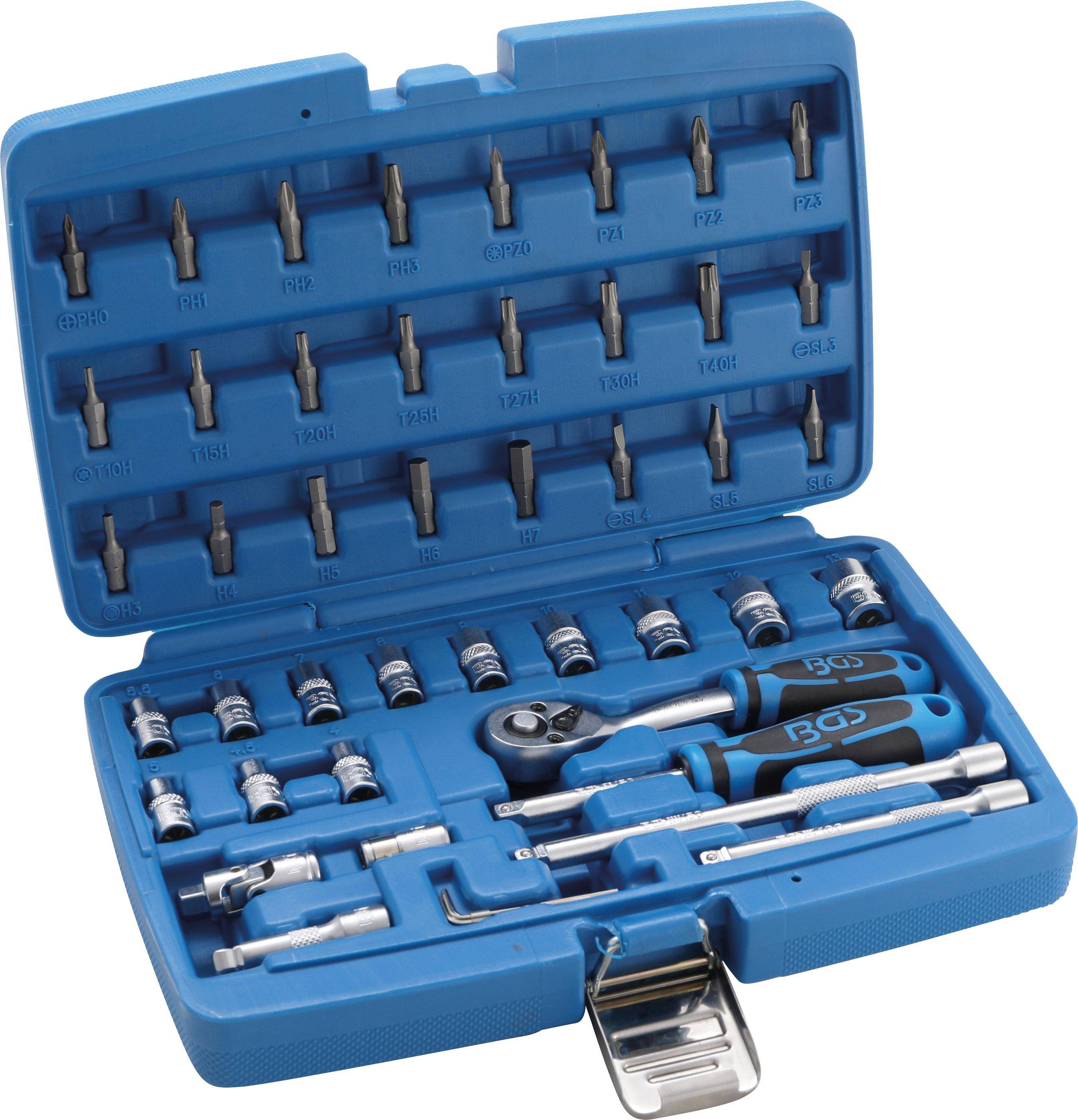 BGS Steckschlssel-Satz | Antrieb 6,3 mm (1/4") | 46-tlg.