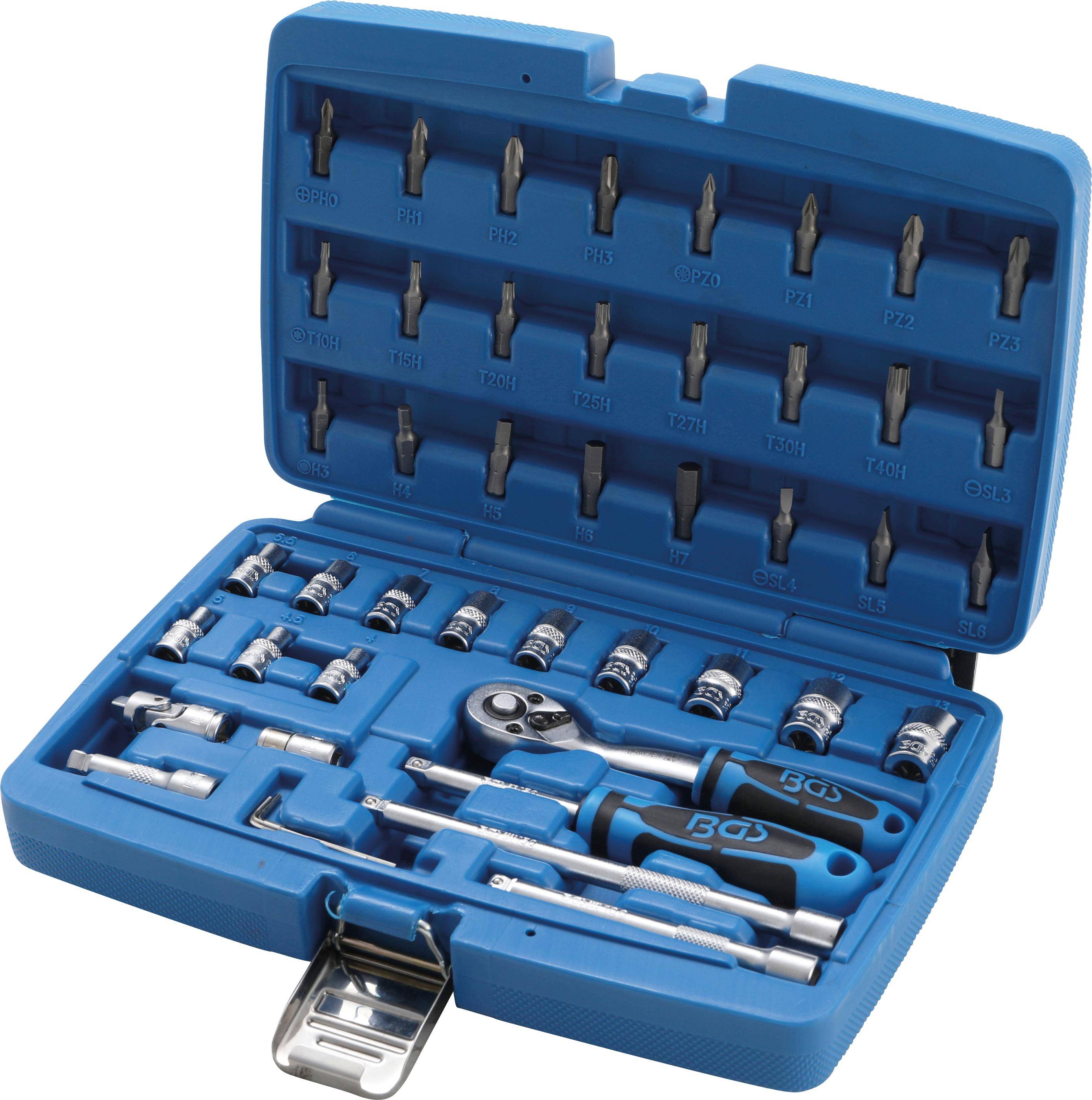 BGS Steckschlssel-Satz | Antrieb 6,3 mm (1/4") | 46-tlg.
