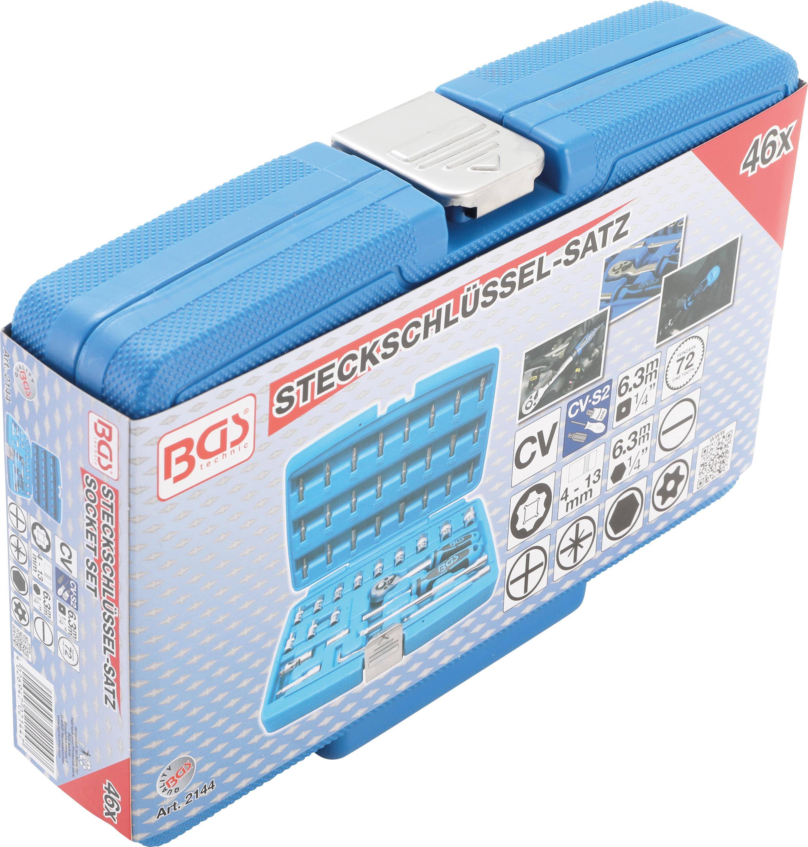 BGS Steckschlssel-Satz | Antrieb 6,3 mm (1/4") | 46-tlg.