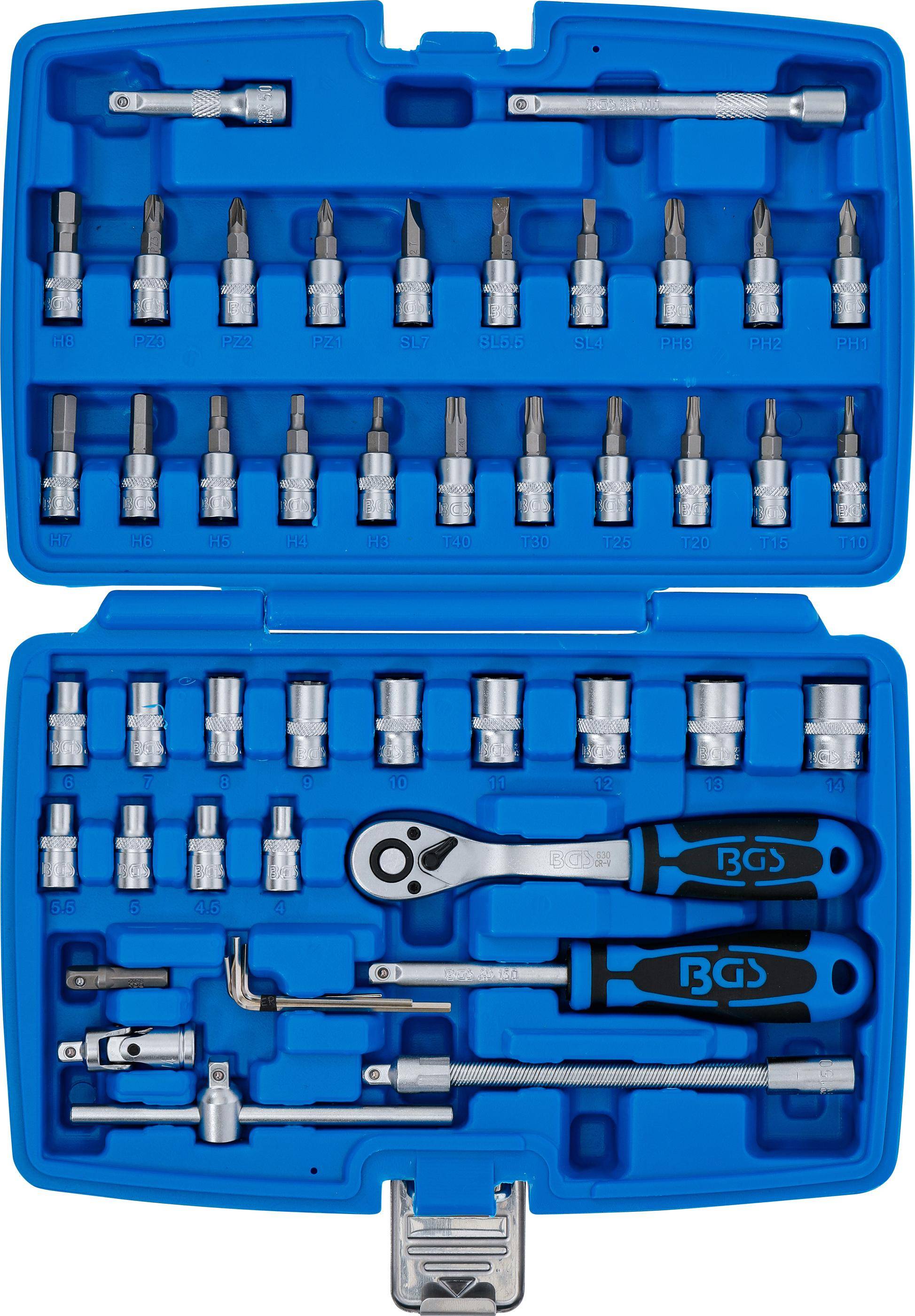 BGS Steckschlssel-Satz | Antrieb 6,3 mm (1/4") | 46-tlg.