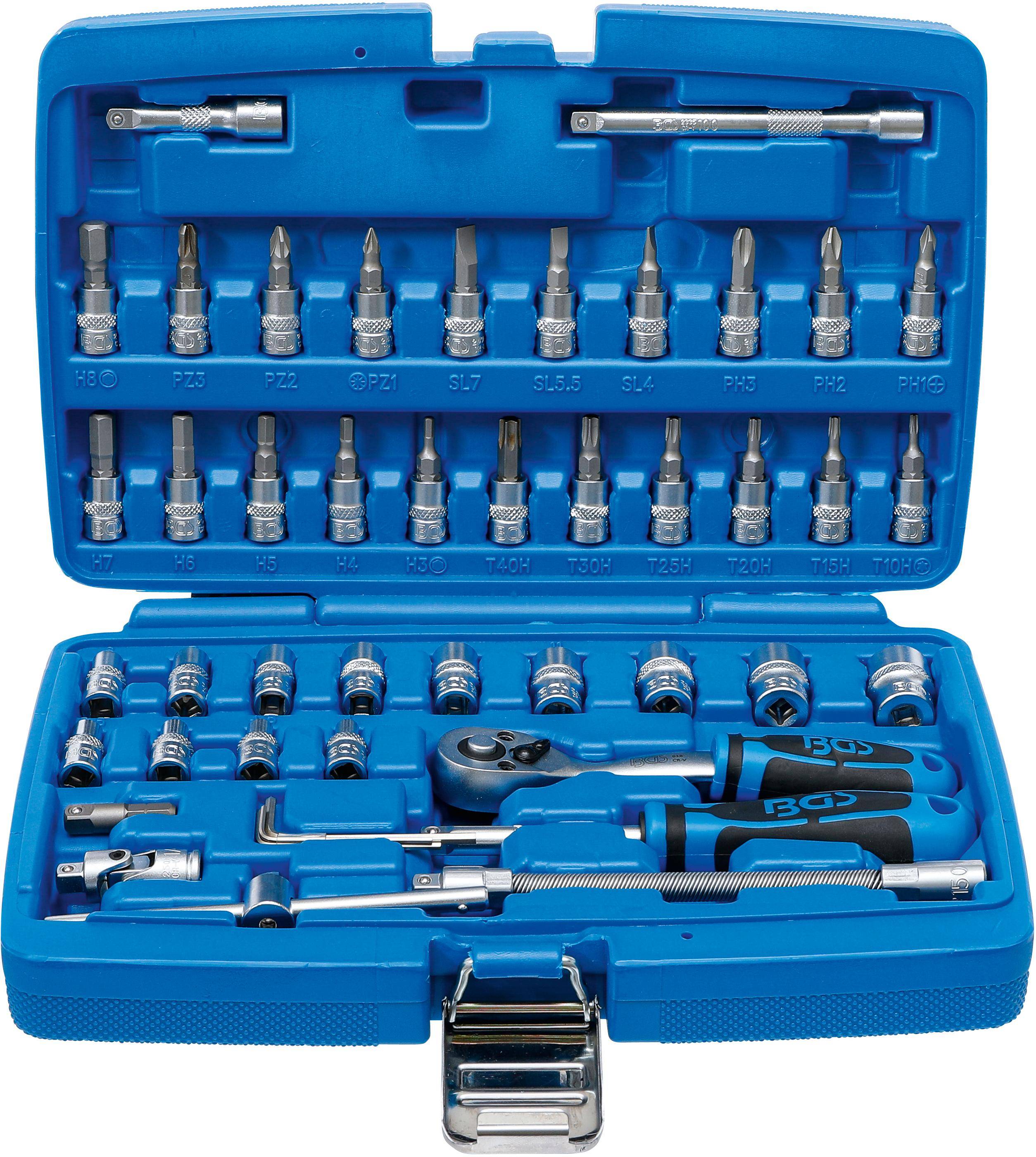 BGS Steckschlssel-Satz | Antrieb 6,3 mm (1/4") | 46-tlg.