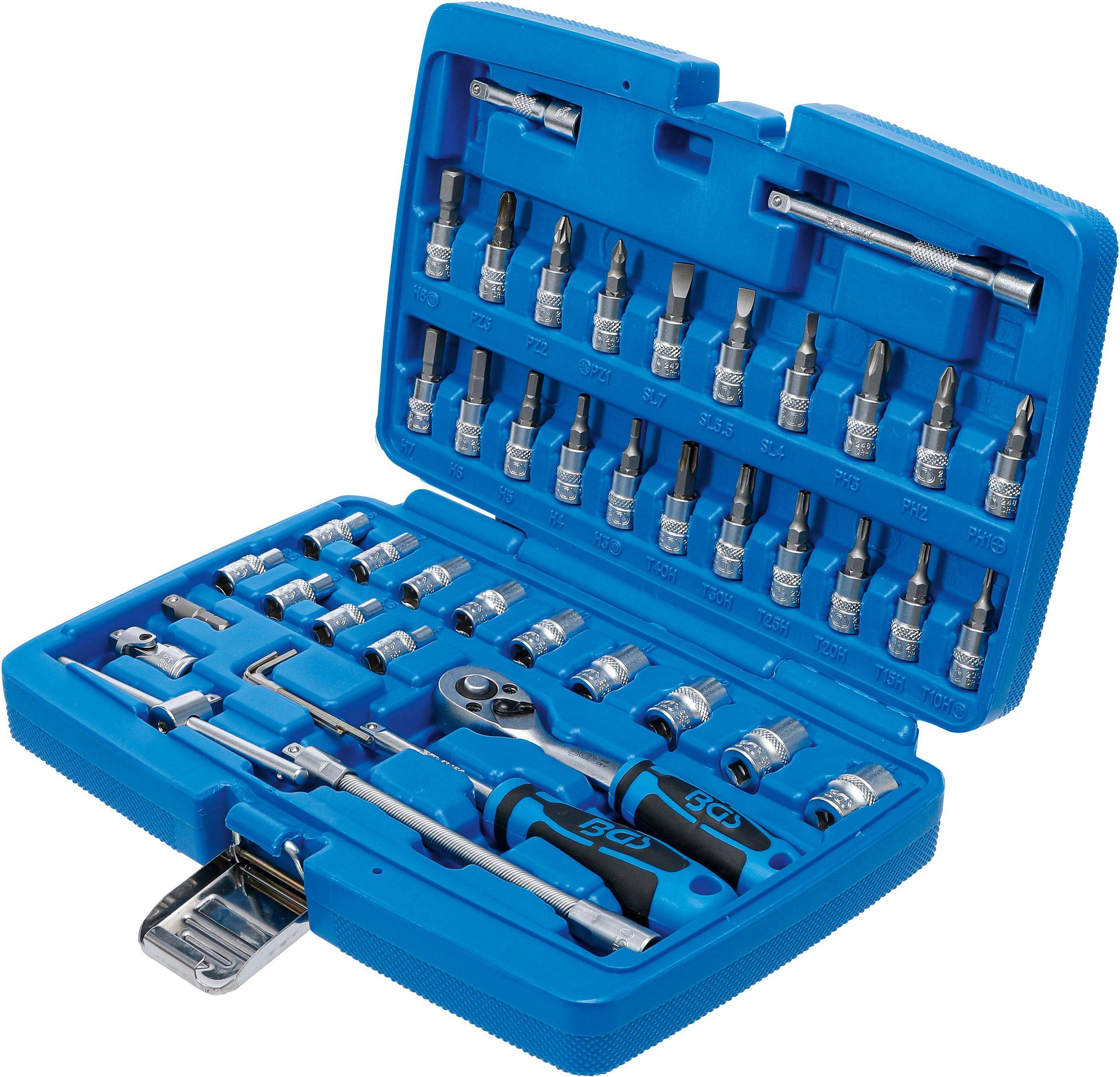 BGS Steckschlüssel-Satz | Antrieb 6,3 mm (1/4") | 46-tlg.