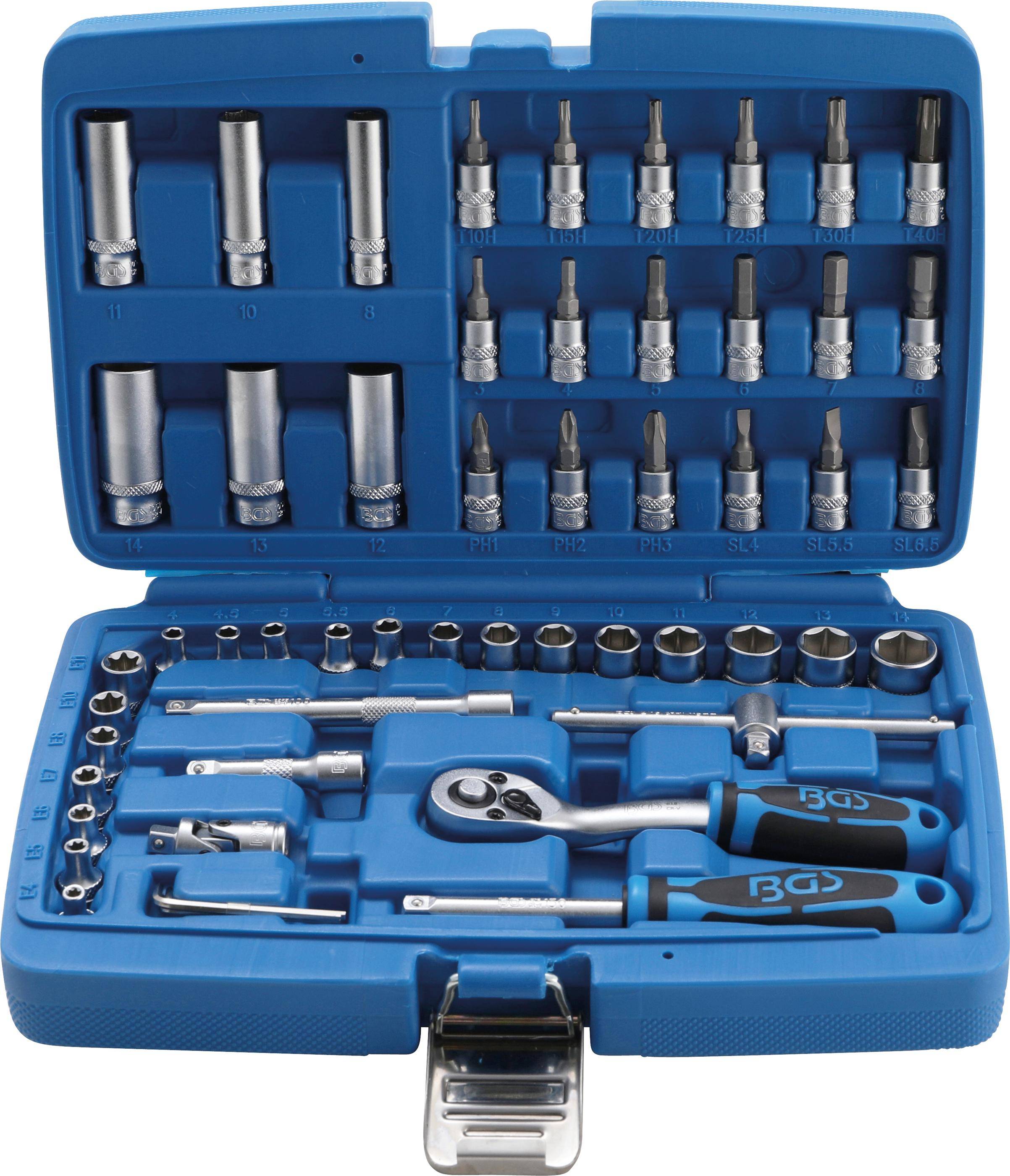 BGS Steckschlssel-Satz | Antrieb 6,3 mm (1/4") | 53-tlg.