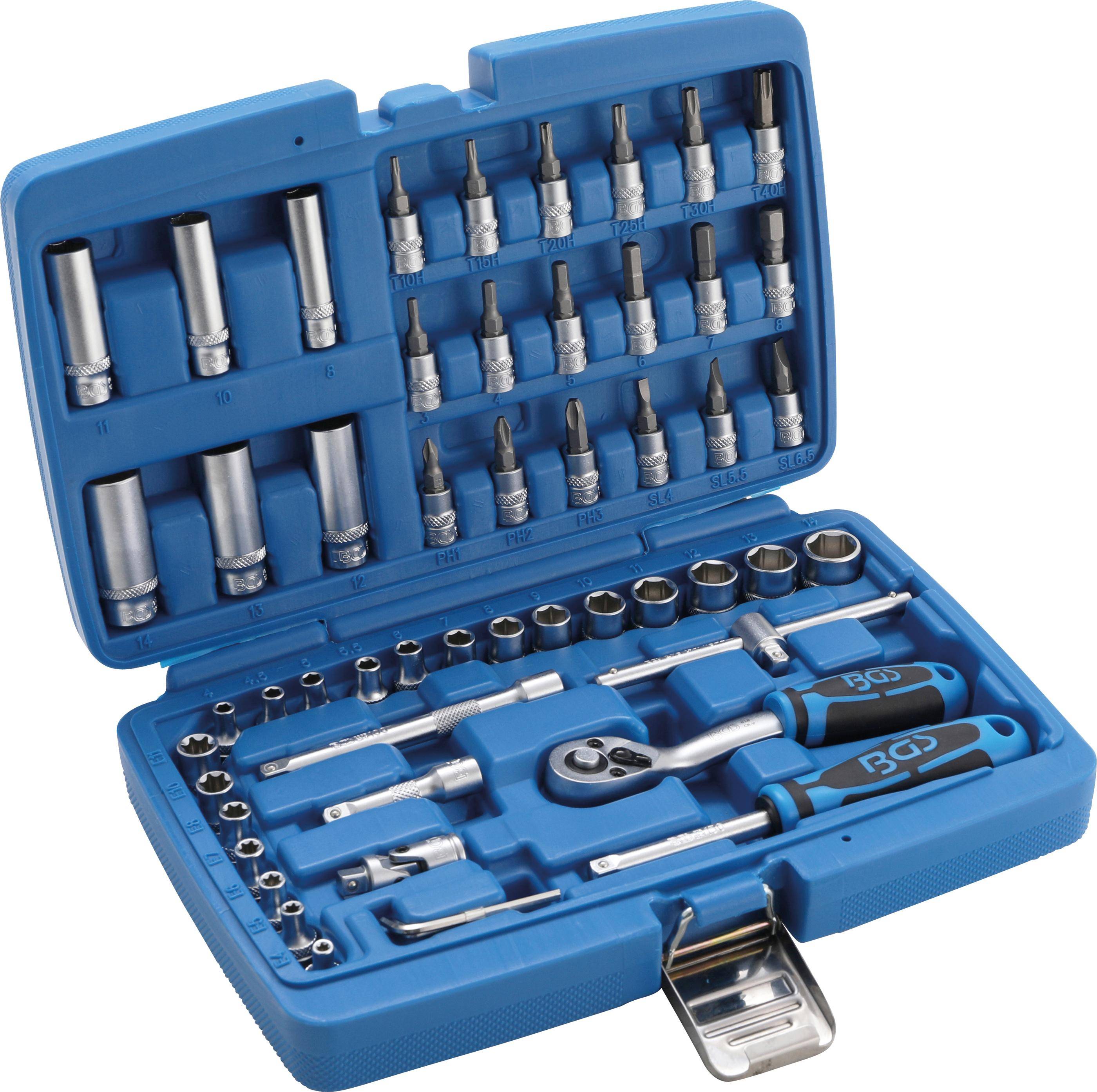 BGS Steckschlssel-Satz | Antrieb 6,3 mm (1/4") | 53-tlg.