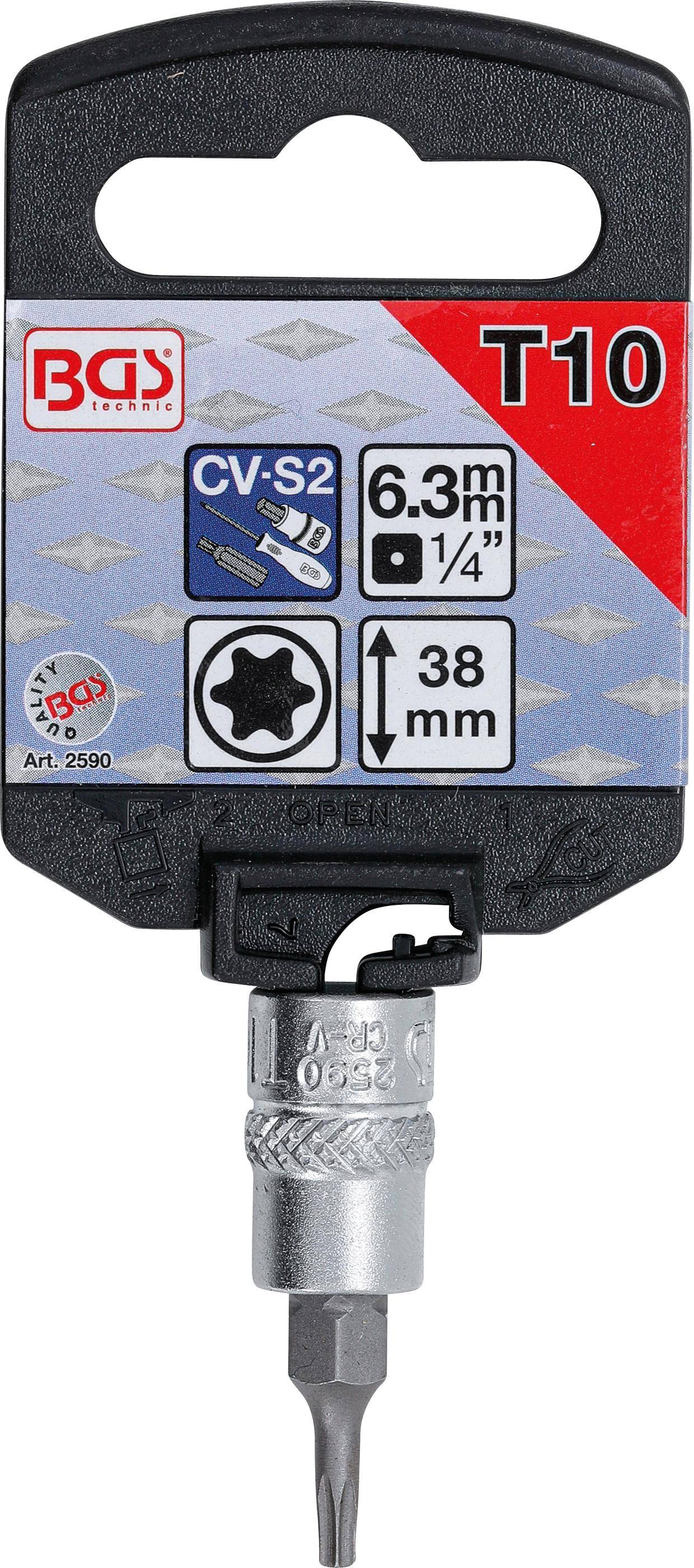 BGS Bit-Einsatz | Antrieb Innenvierkant 6,3 mm (1/4") | T-Profil (für