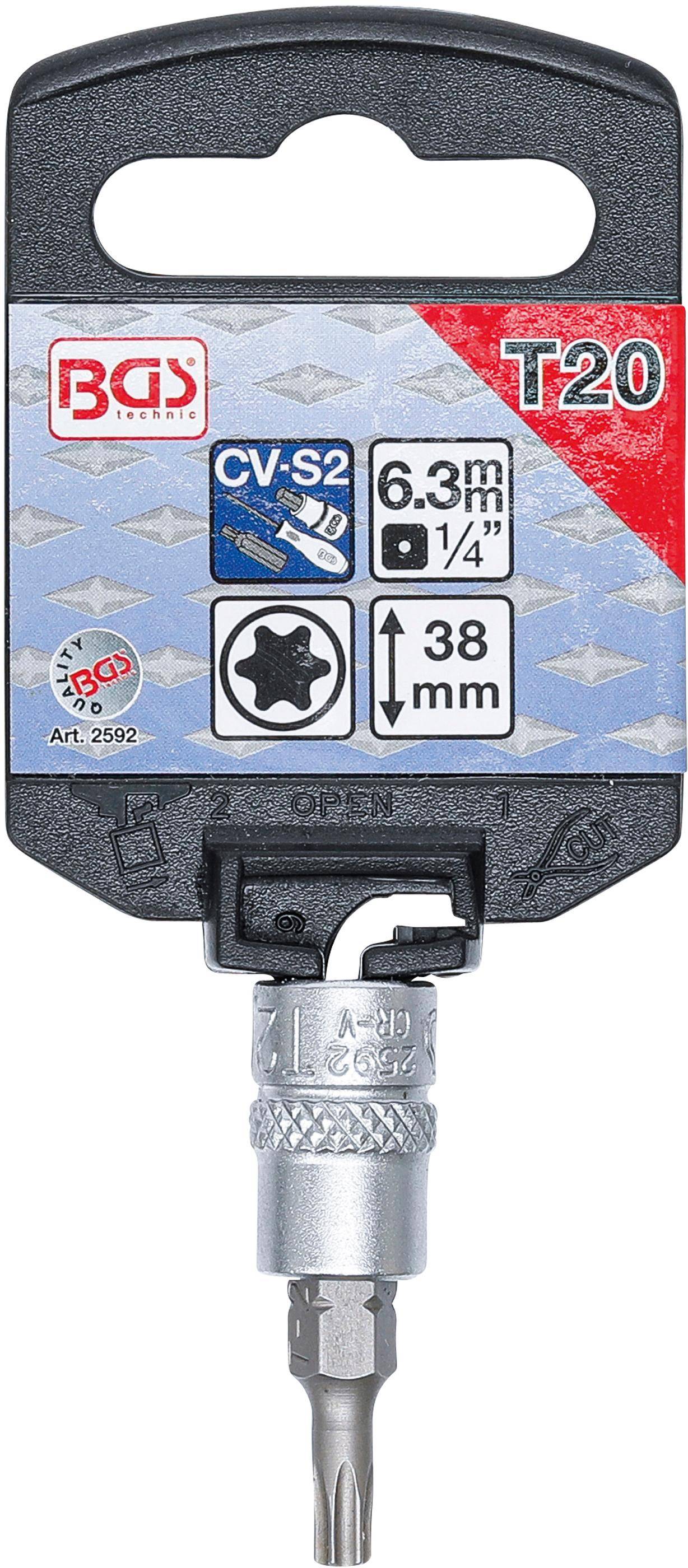 BGS Bit-Einsatz | Antrieb Innenvierkant 6,3 mm (1/4") | T-Profil (für