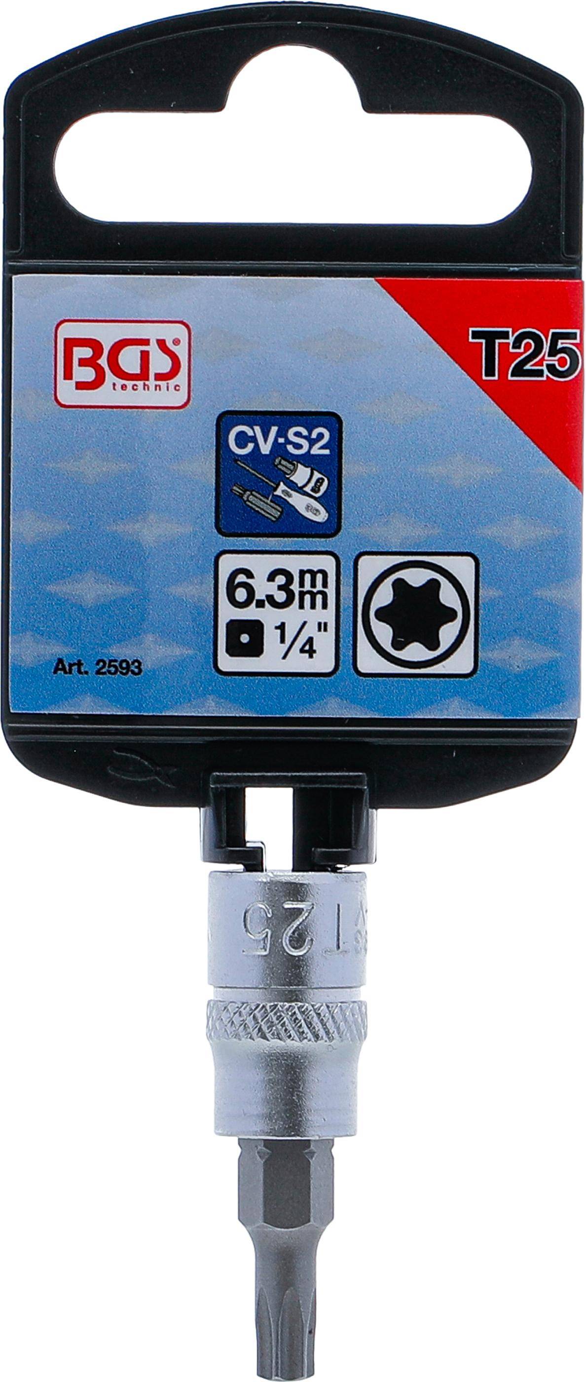 BGS Bit-Einsatz | Antrieb Innenvierkant 6,3 mm (1/4") | T-Profil (für