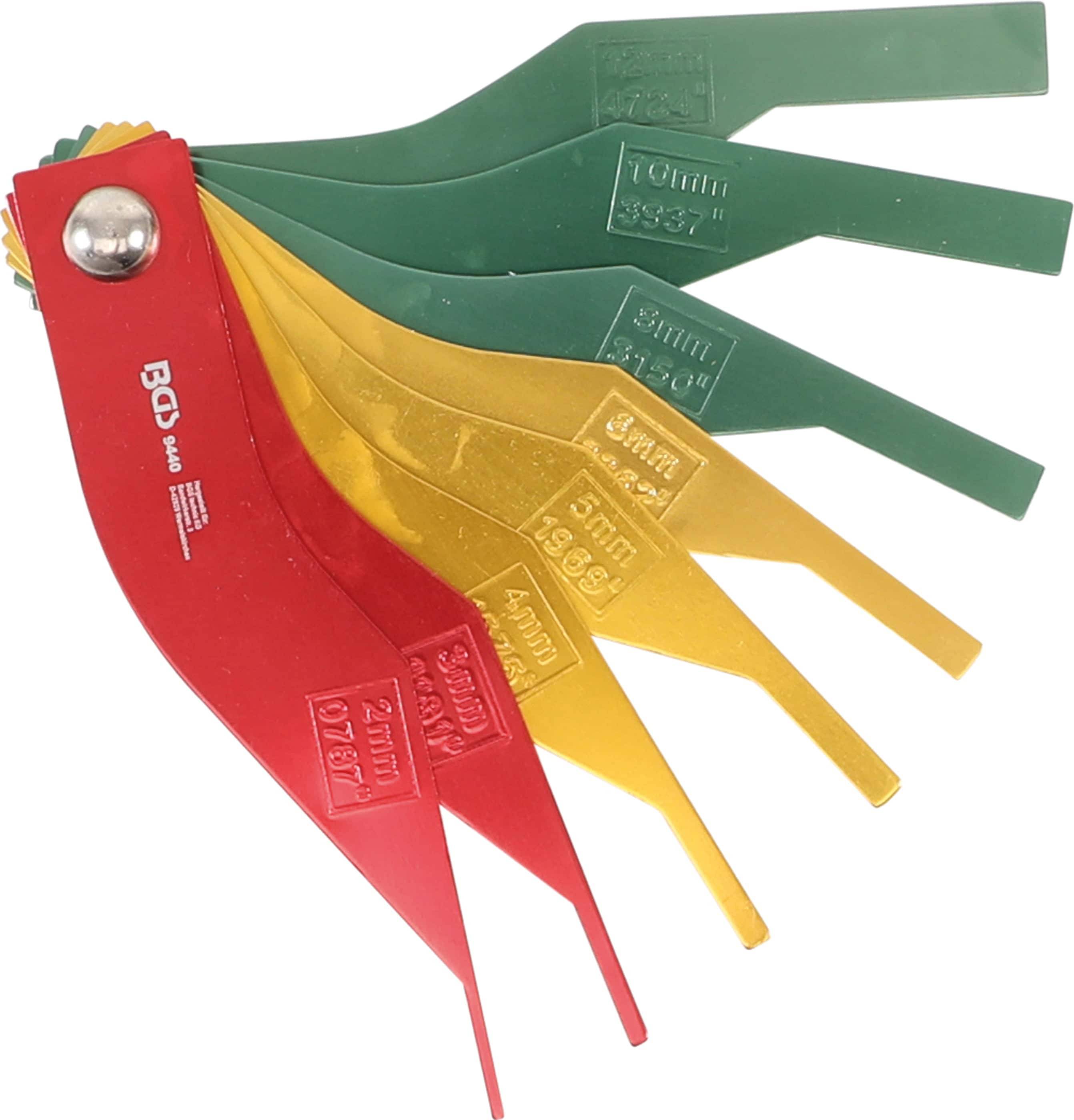 BGS TECHNIC Bremsbelag-Verschleißlehren-Satz, 9440, 8-teilig