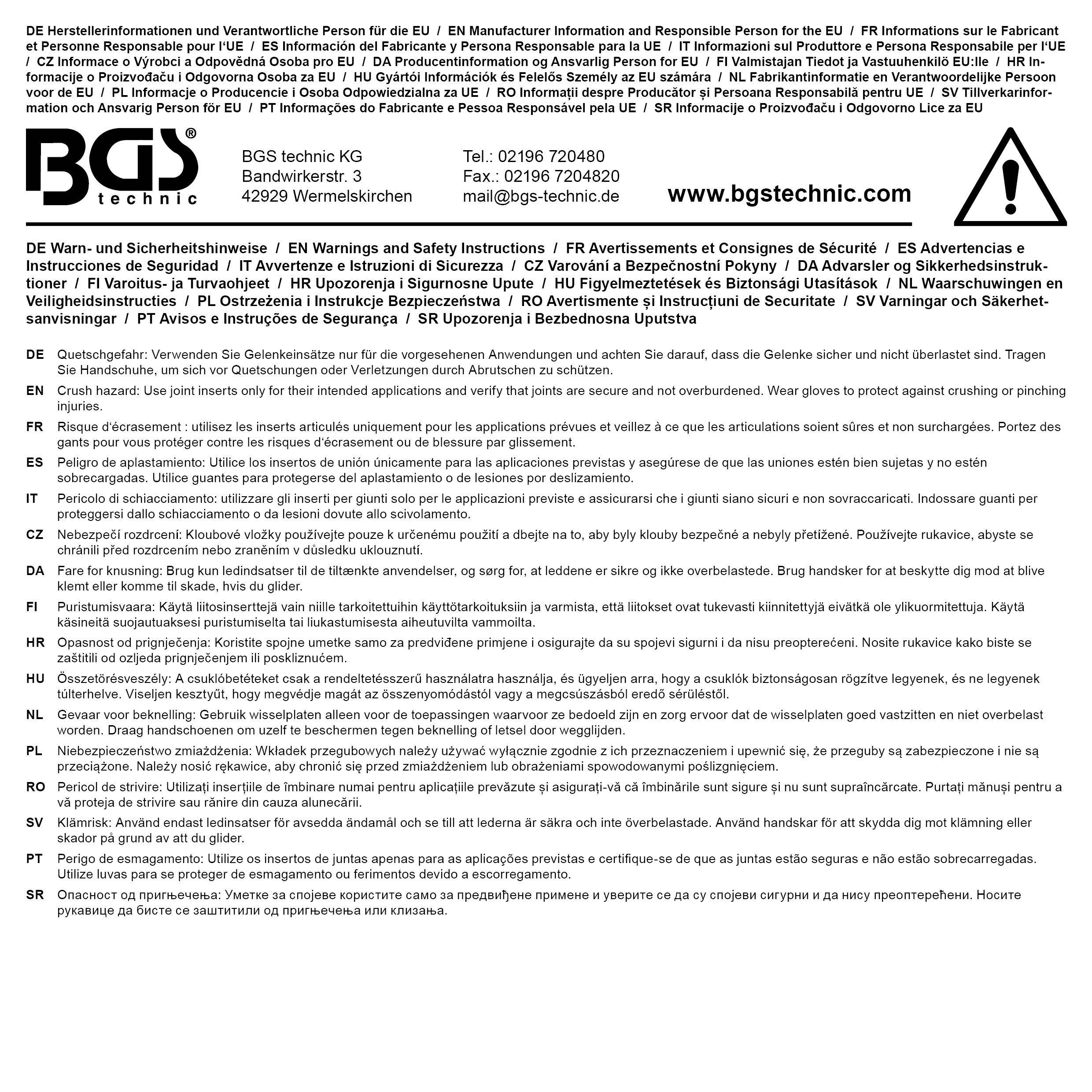 BGS Kraft-Kugelgelenk-Einsatz | Antrieb Innenvierkant 12,5 mm (1/2")