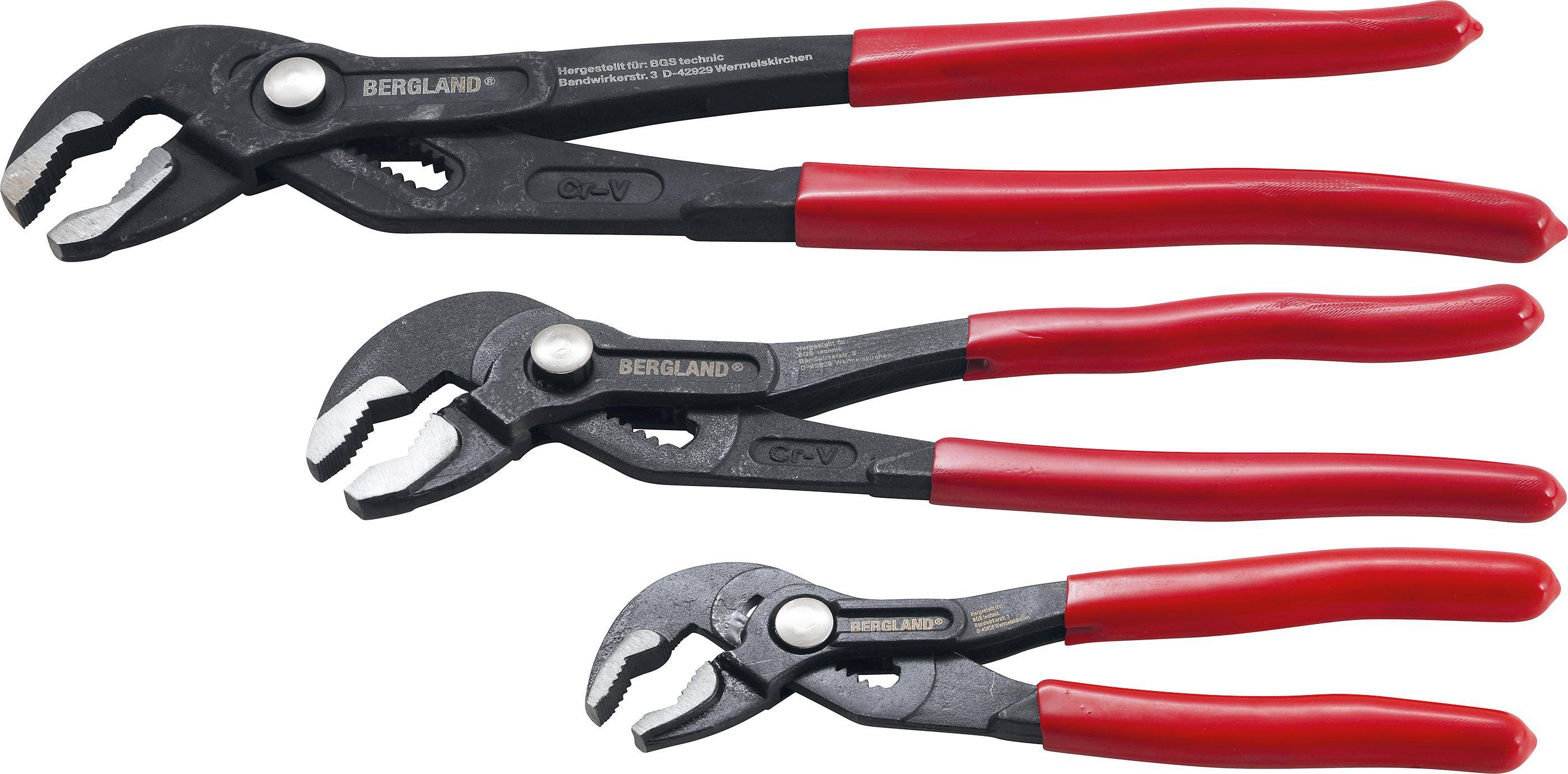 BGS Do It Yourself Wasserpumpenzangen-Satz | 175 / 240 / 300 mm |