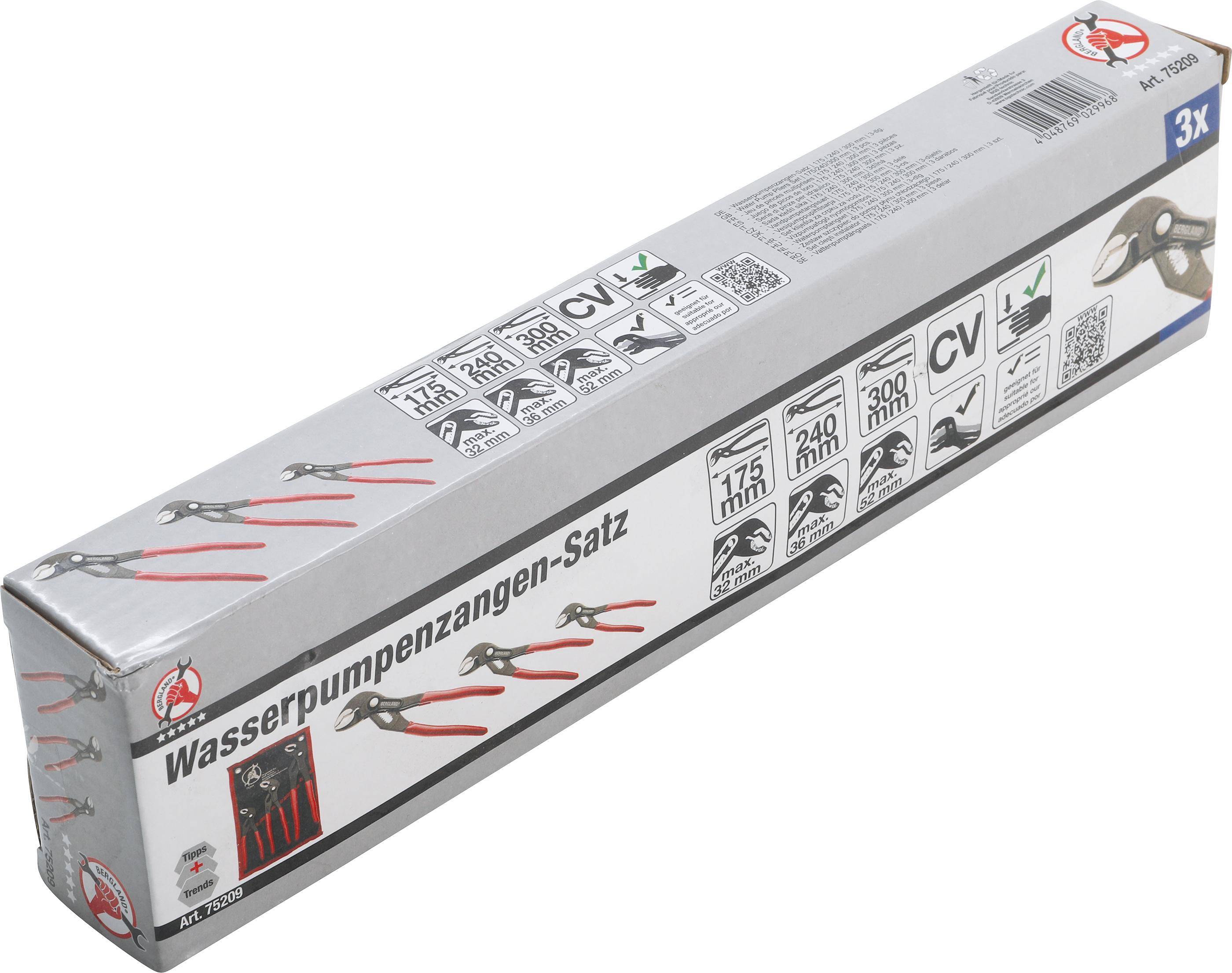 BGS Do It Yourself Wasserpumpenzangen-Satz | 175 / 240 / 300 mm |