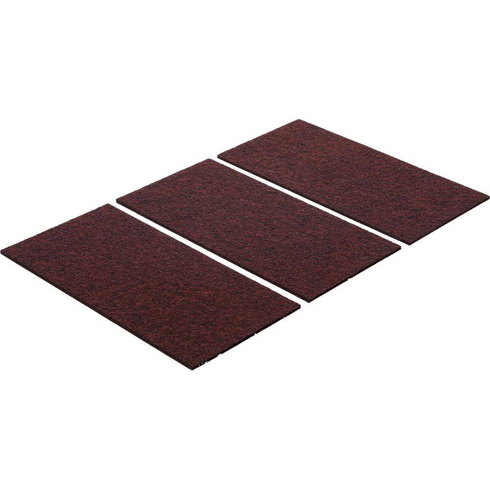 Filzgleiter - braun - selbstklebend - Maße 100 x 200 mm - Inhalt 3 Stück