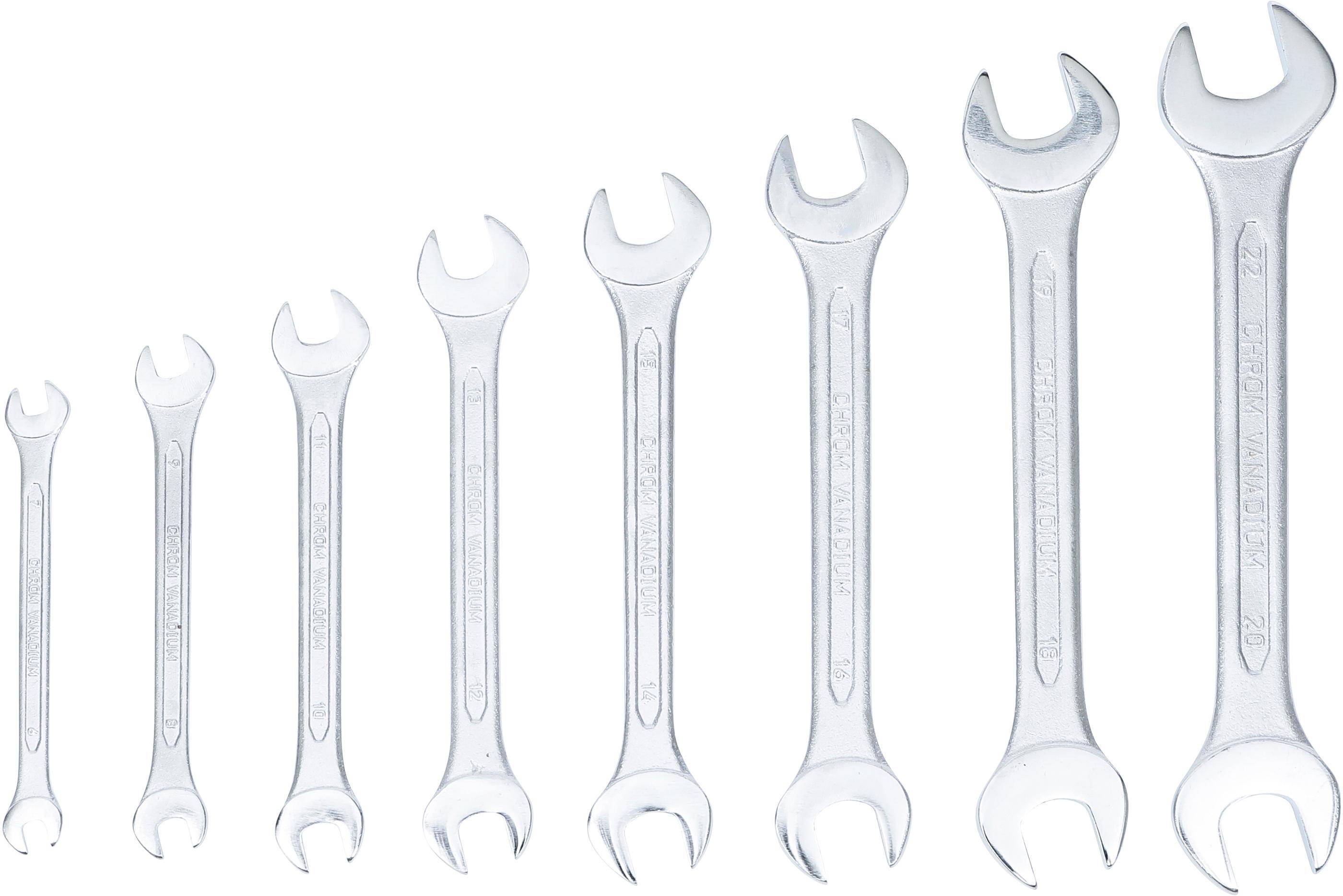 BGS Doppel-Maulschlssel-Satz | SW 6 x 7 - 20 x 22 mm | 8-tlg.