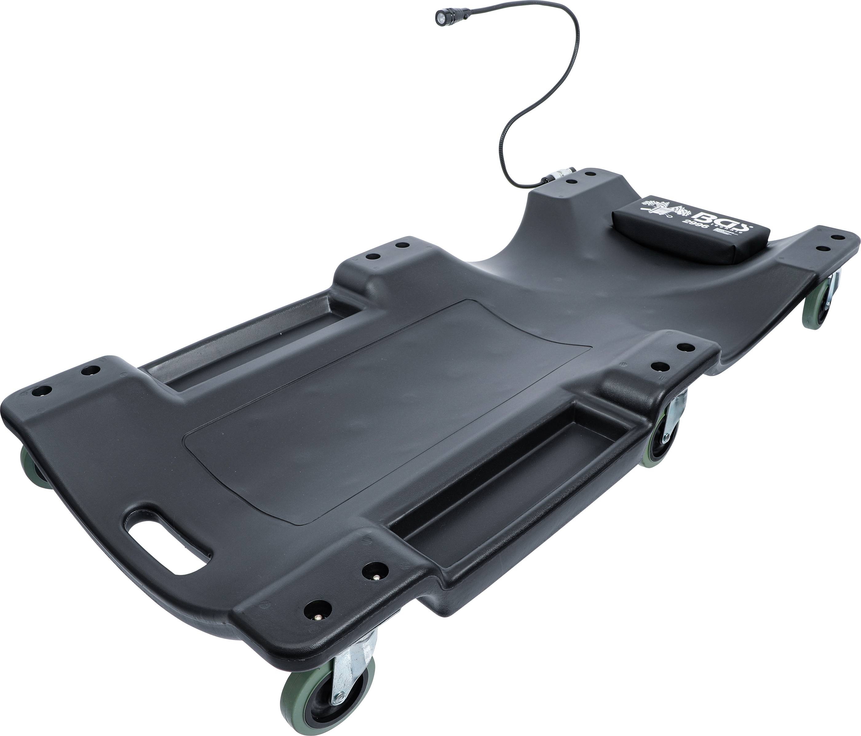 BGS technic Werkstatt-Rollbrett | mit Arbeitslampe | 1030 x 500 mm