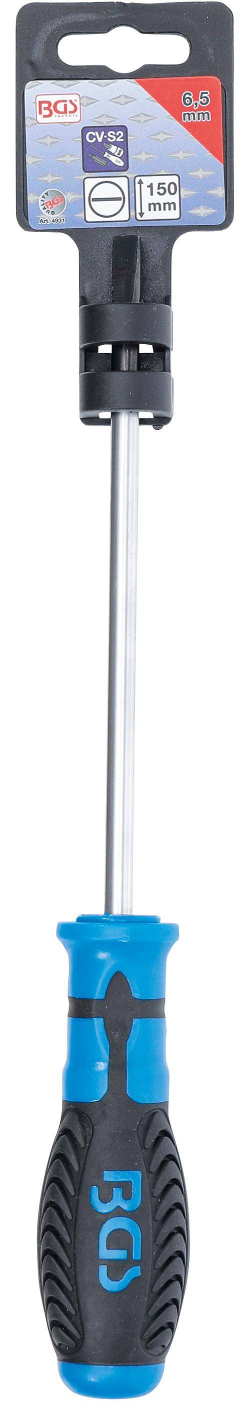 BGS Schraubendreher | Schlitz 6,5 mm | Klingenlnge 150 mm