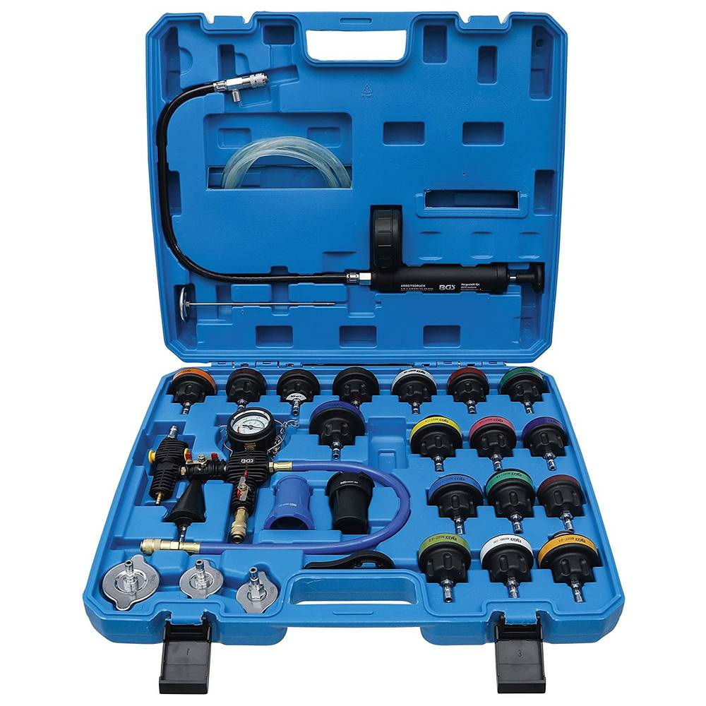 BGS Kühlsystem-Abdrück-Satz, inkl. Befüllsystem, 28-teilig