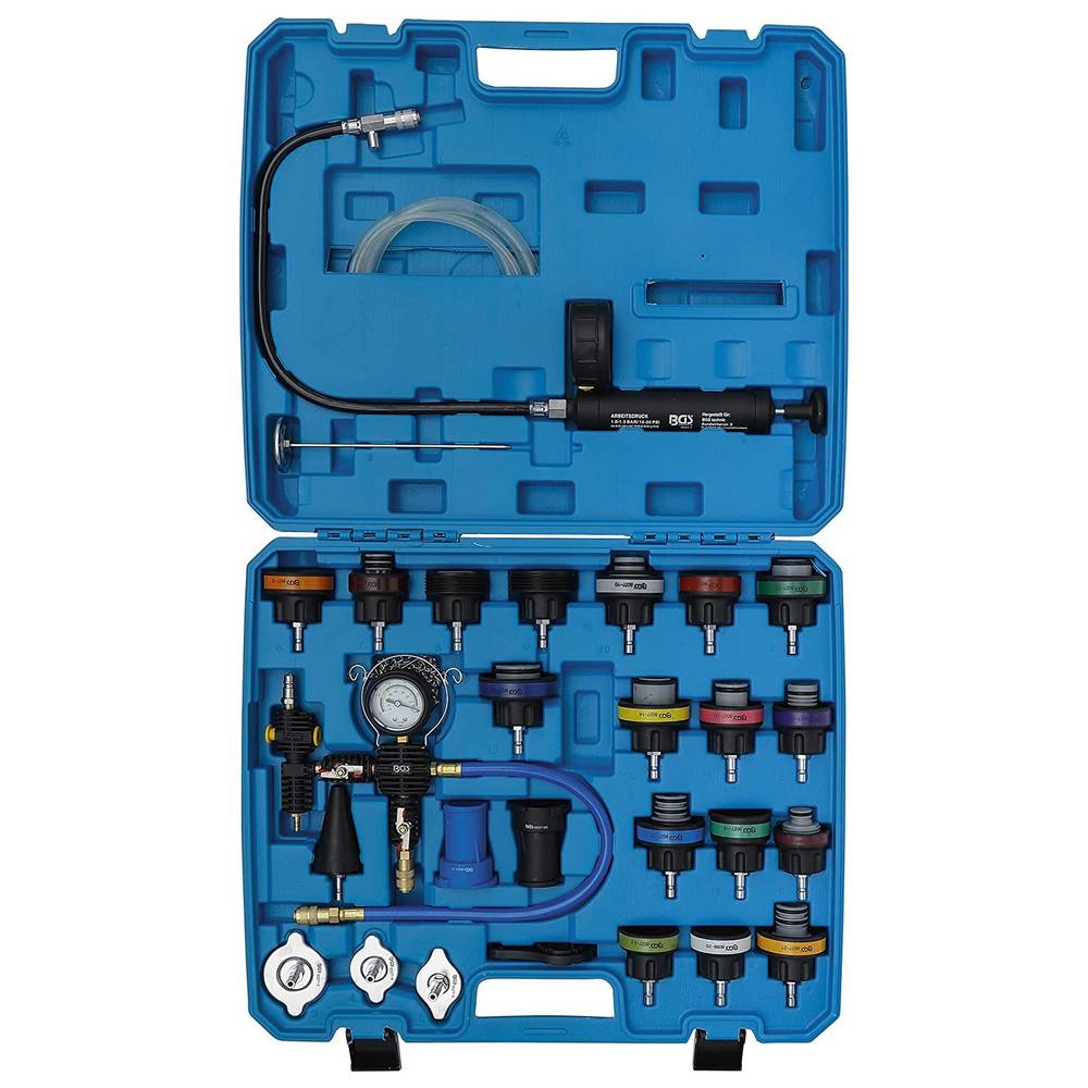 BGS Kühlsystem-Abdrück-Satz, inkl. Befüllsystem, 28-teilig