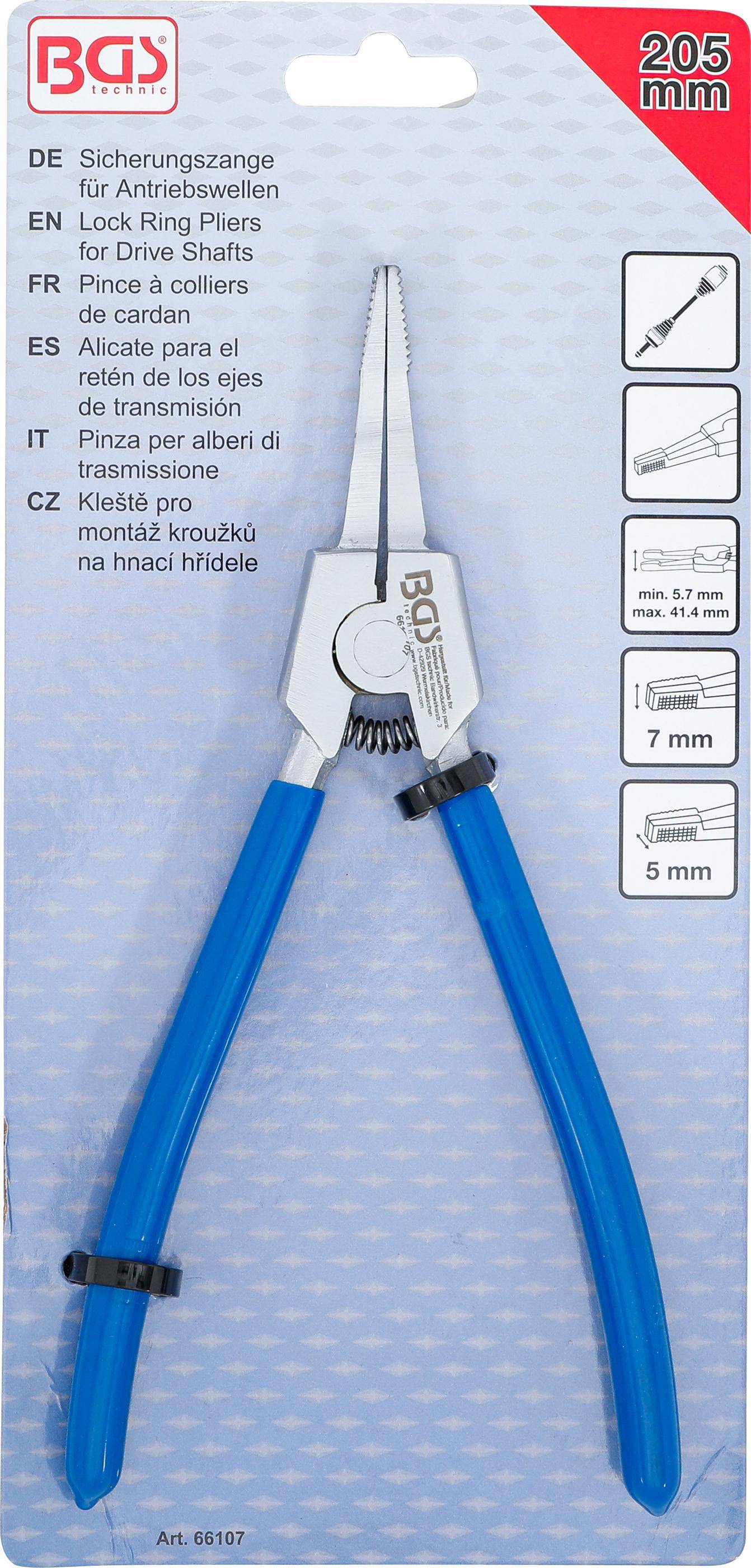 BGS Sicherungszange fr Antriebswellen | gerade Ausfhrung