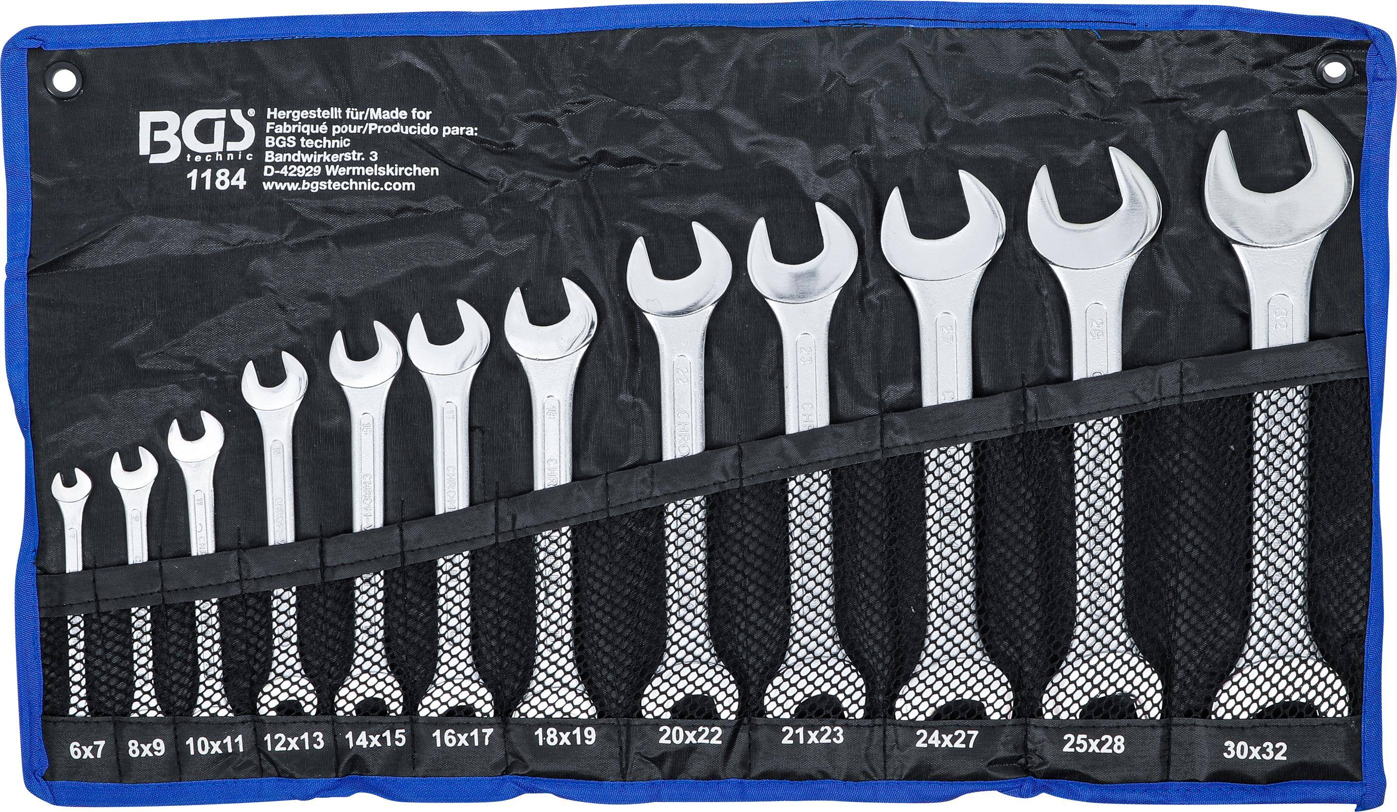 BGS Doppel-Maulschlssel-Satz | SW 6 x 7 - 30 x 32 mm | 12-tlg.