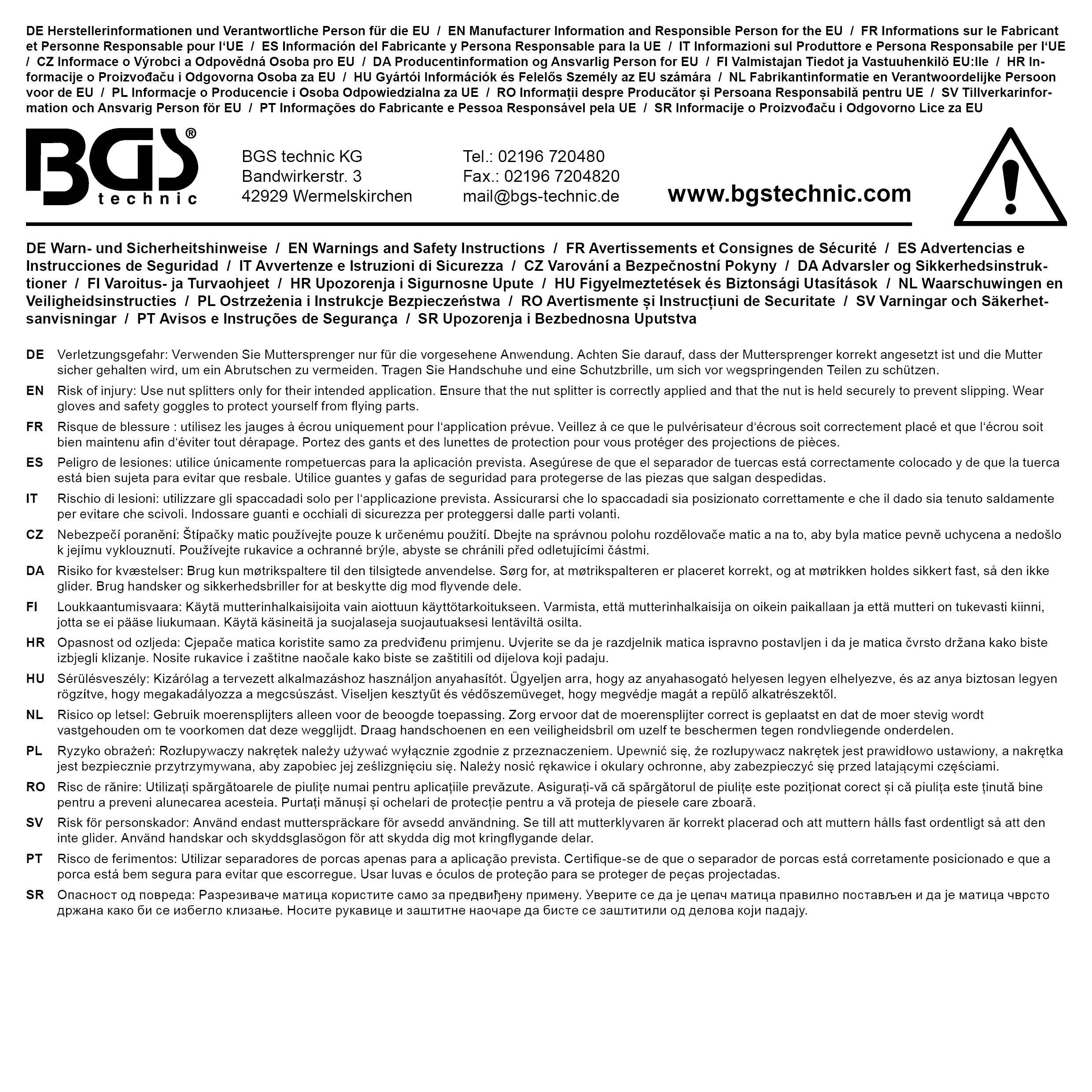 BGS technic Mutternsprenger-Satz | 12 - 16 mm / 16 - 22 mm | 2-tlg.