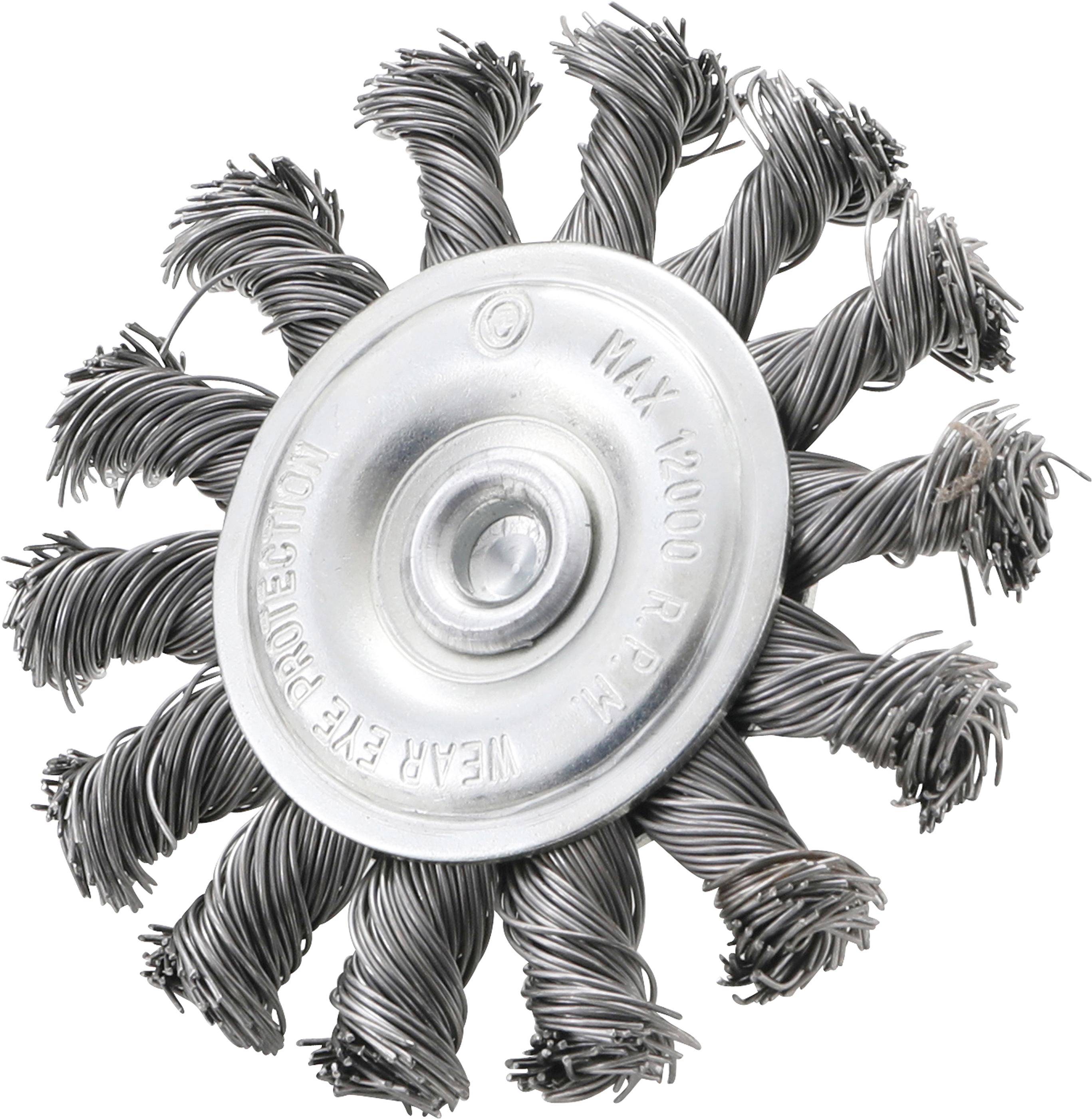 BGS technic Scheibenbürste | Antriebswelle 6 mm | gezopft | Ø 75 mm