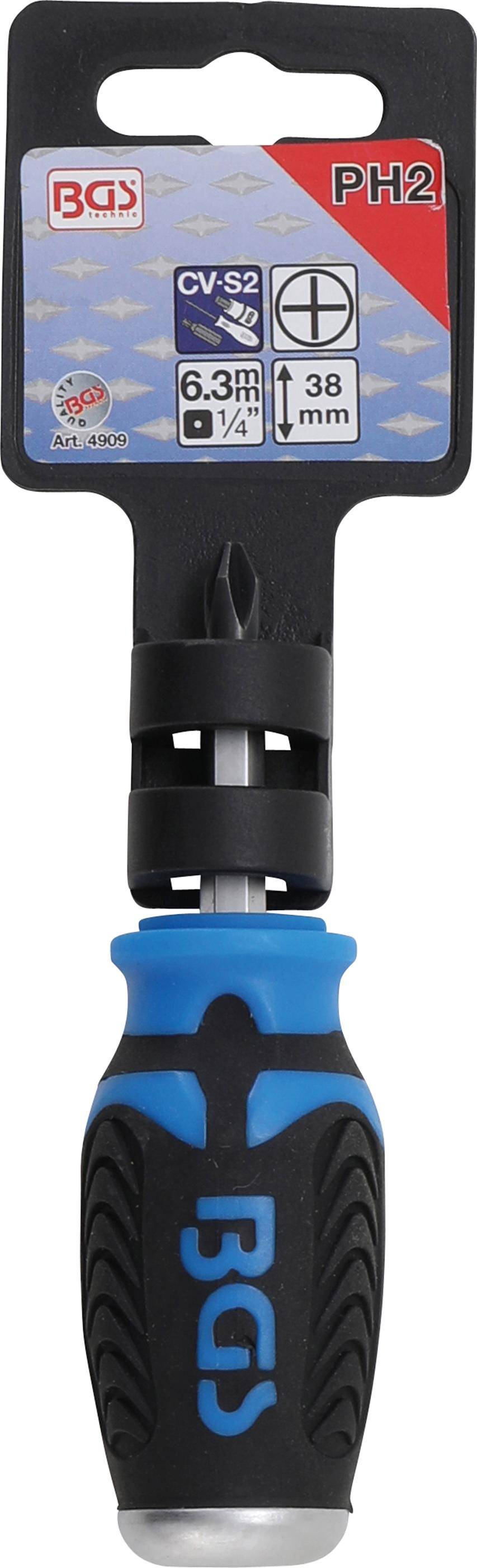 BGS Schraubendreher | Kreuzschlitz PH2 | Klingenlnge 38 mm