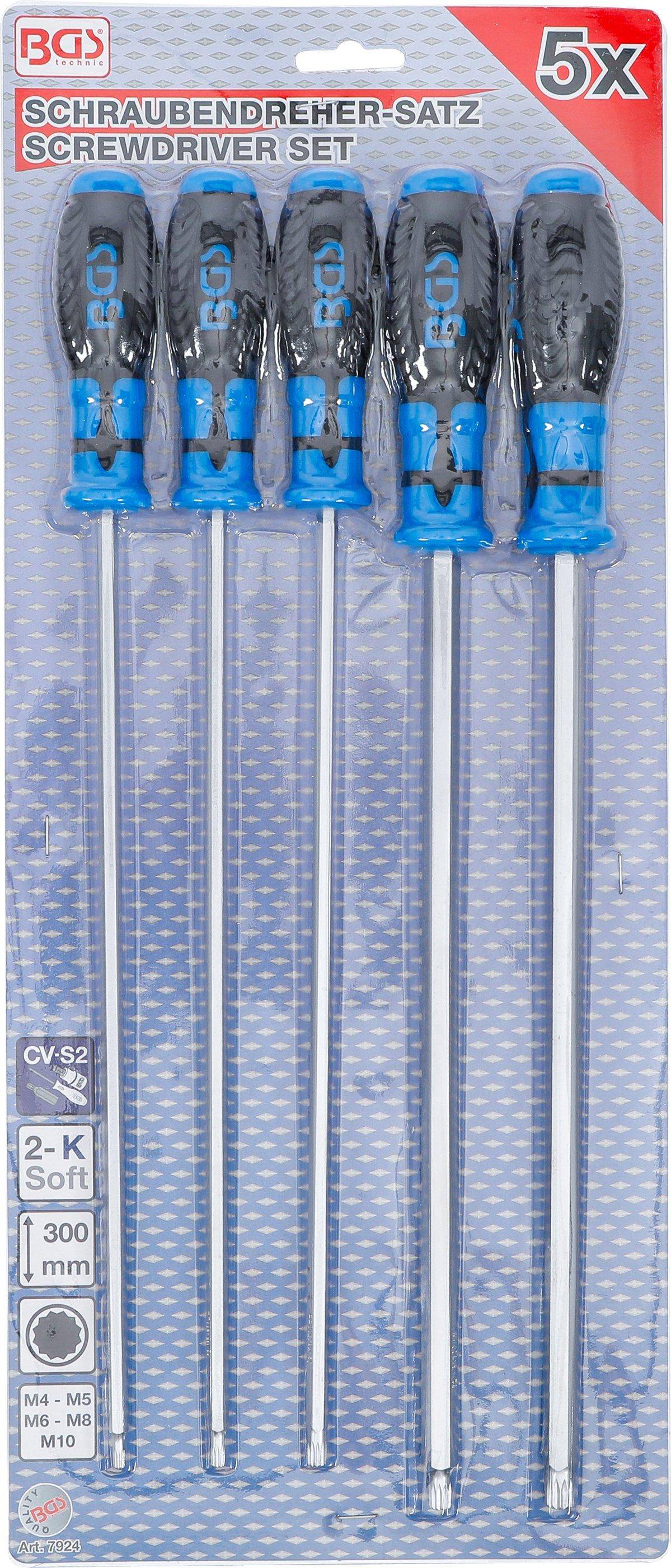 BGS Schraubendreher-Satz | Innenvielzahn (für XZN) | 5-tlg.