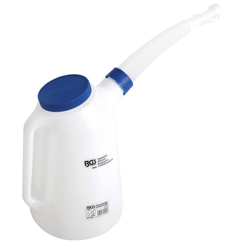BGS Füllkanne mit flexiblem Ausgussstutzen und Deckel, 5 l
