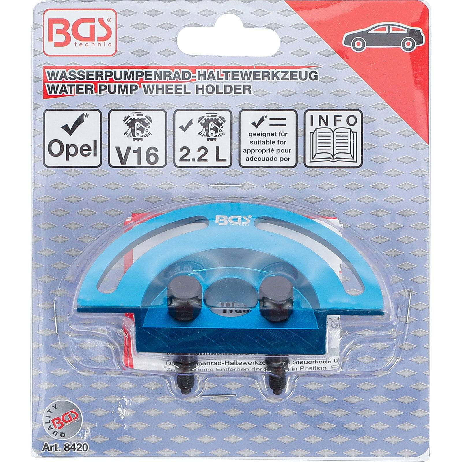 BGS Wasserpumpenrad-Haltewerkzeug für Opel Ecotec-Motoren - 8420