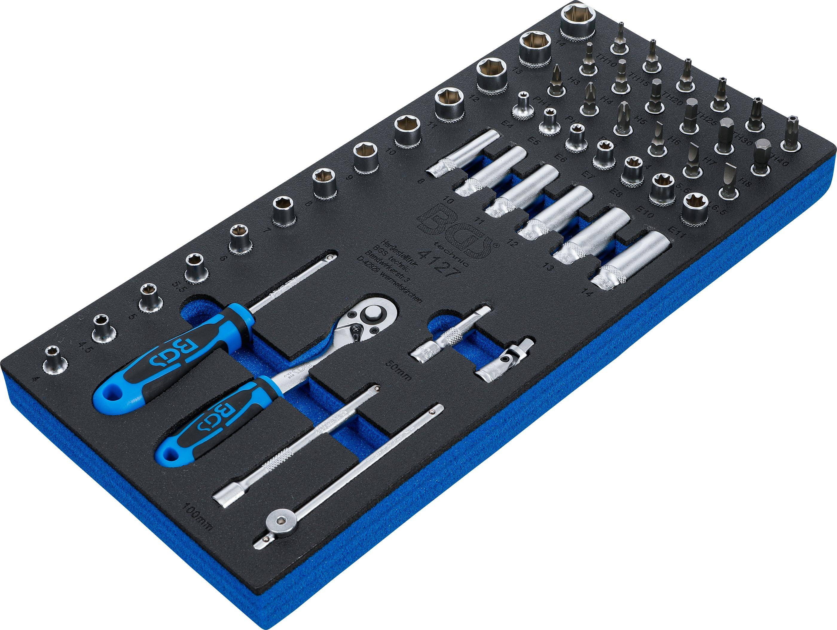 BGS technic Werkstattwageneinlage 1/3: Steckschlüssel-Satz | 6,3 mm