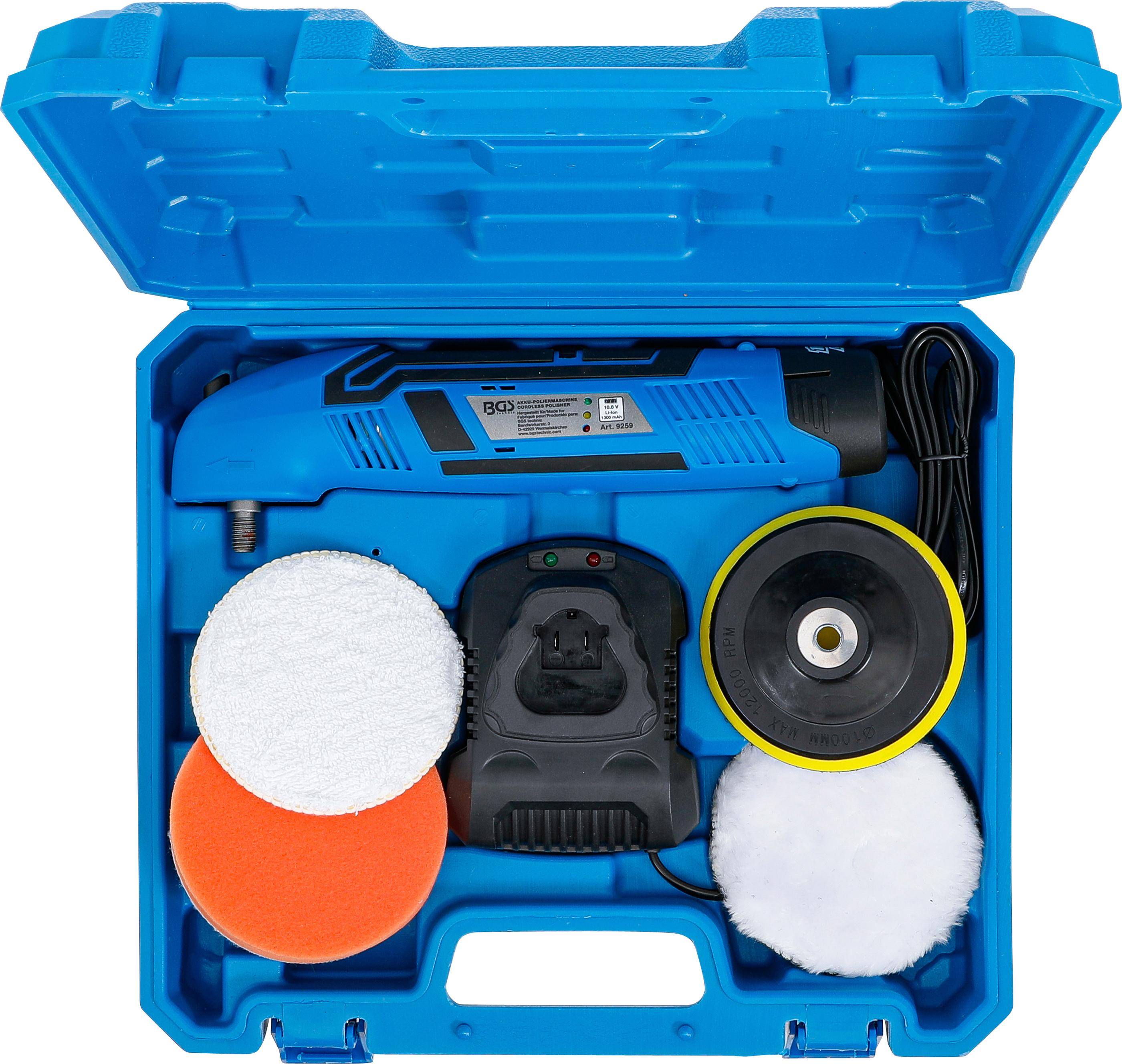BGS technic Akku-Poliermaschine | max. 3000 U/min | 10,8 V | 1,3 Ah