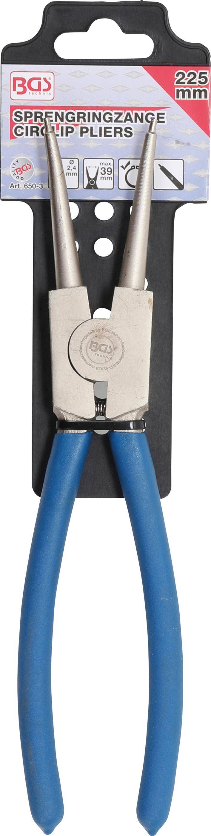 BGS Sprengringzange | gerade | für Außensprengringe | 225 mm