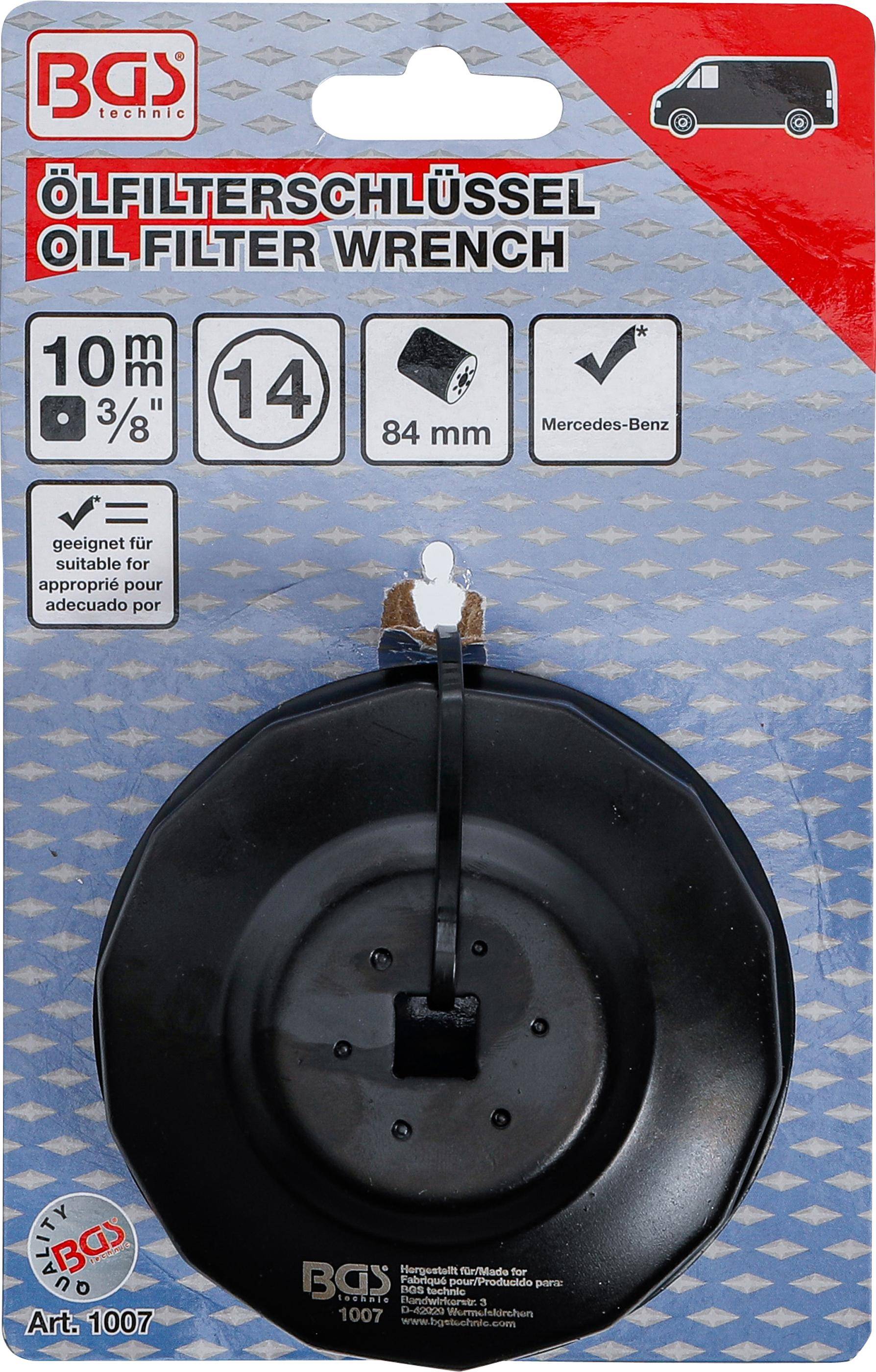 BGS technic lfilterschlssel | 14-kant | 84 mm | fr Mercedes-Benz