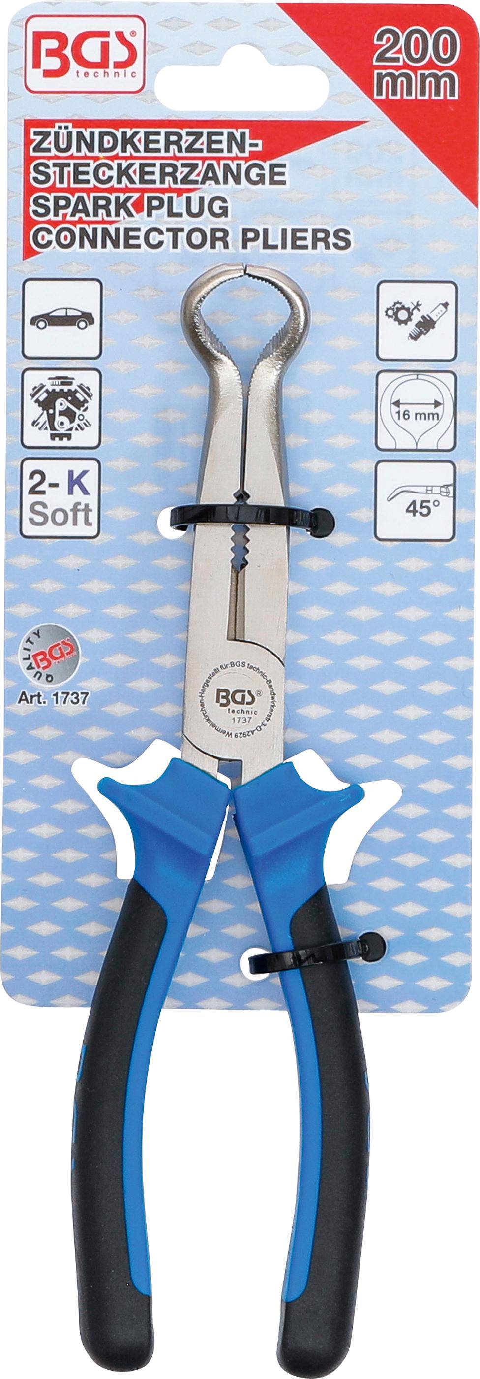 BGS Zündkerzen-Steckerzange | mit Ringspitze Ø 16 mm | 200 mm