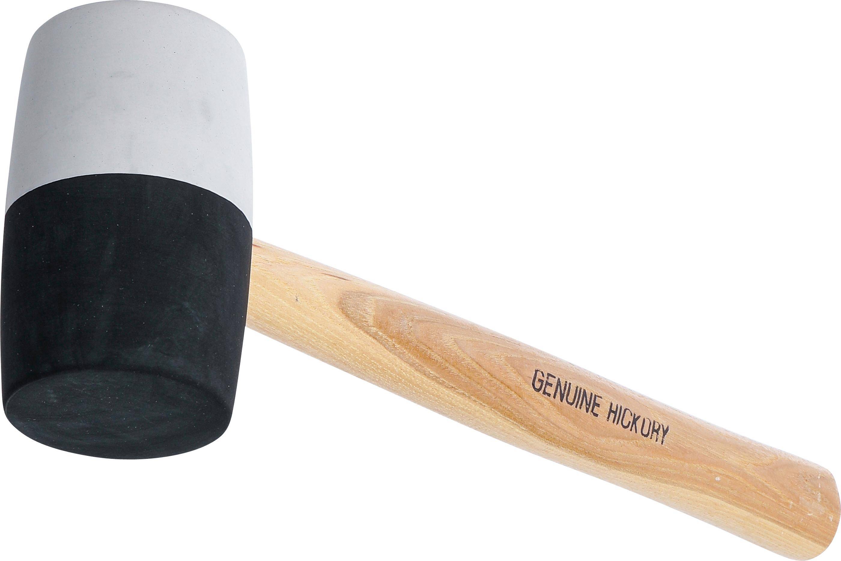 BGS technic Gummihammer | Hickory-Stiel | schwarz-weier Kopf | 63 mm