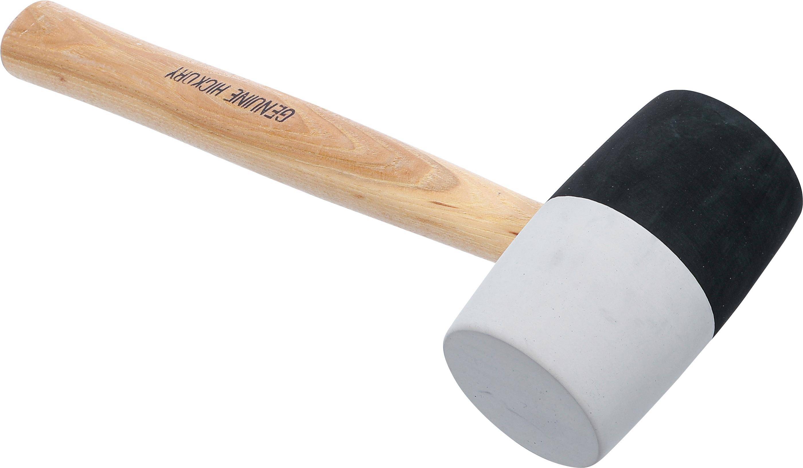 BGS technic Gummihammer | Hickory-Stiel | schwarz-weier Kopf | 63 mm