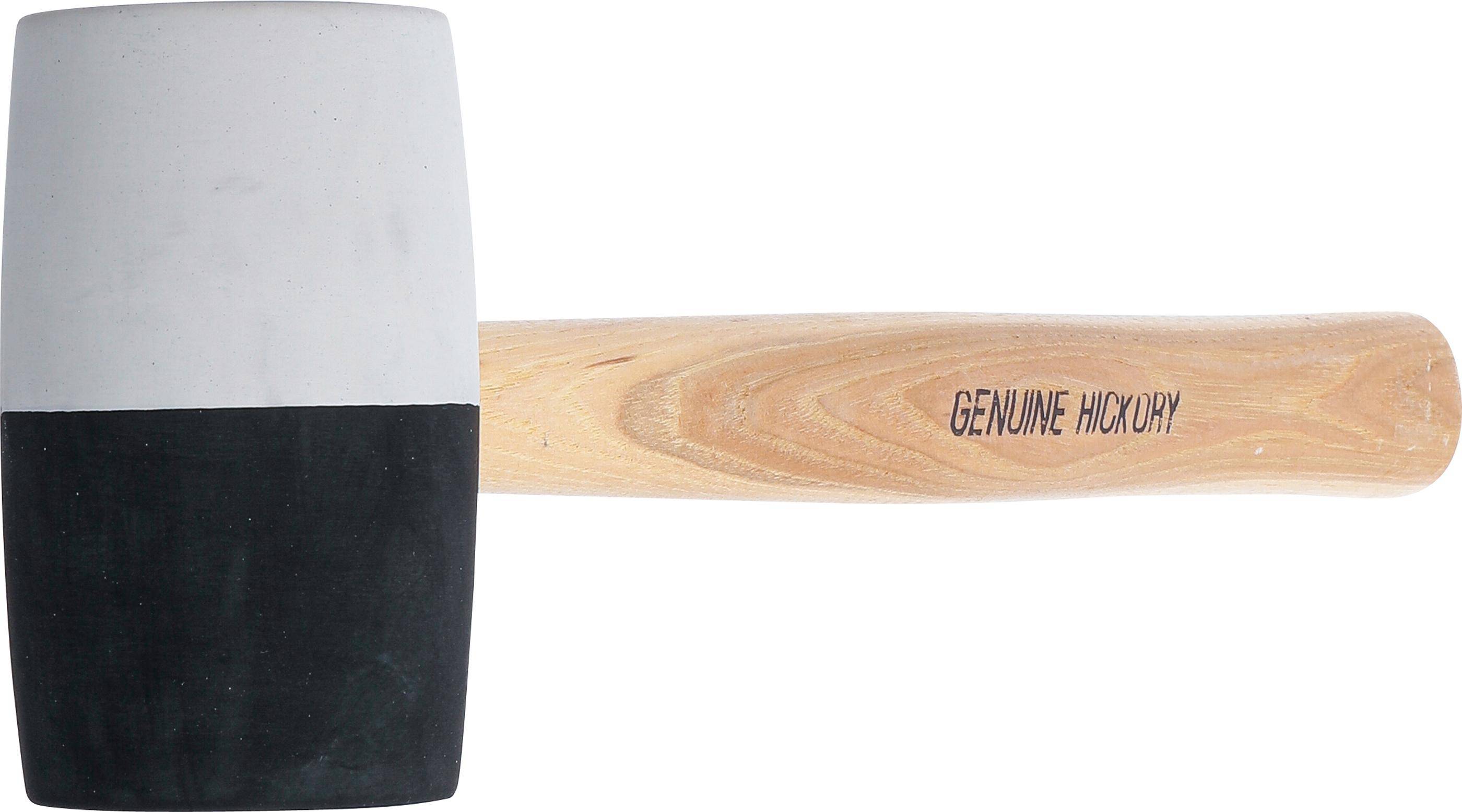 BGS technic Gummihammer | Hickory-Stiel | schwarz-weier Kopf | 63 mm