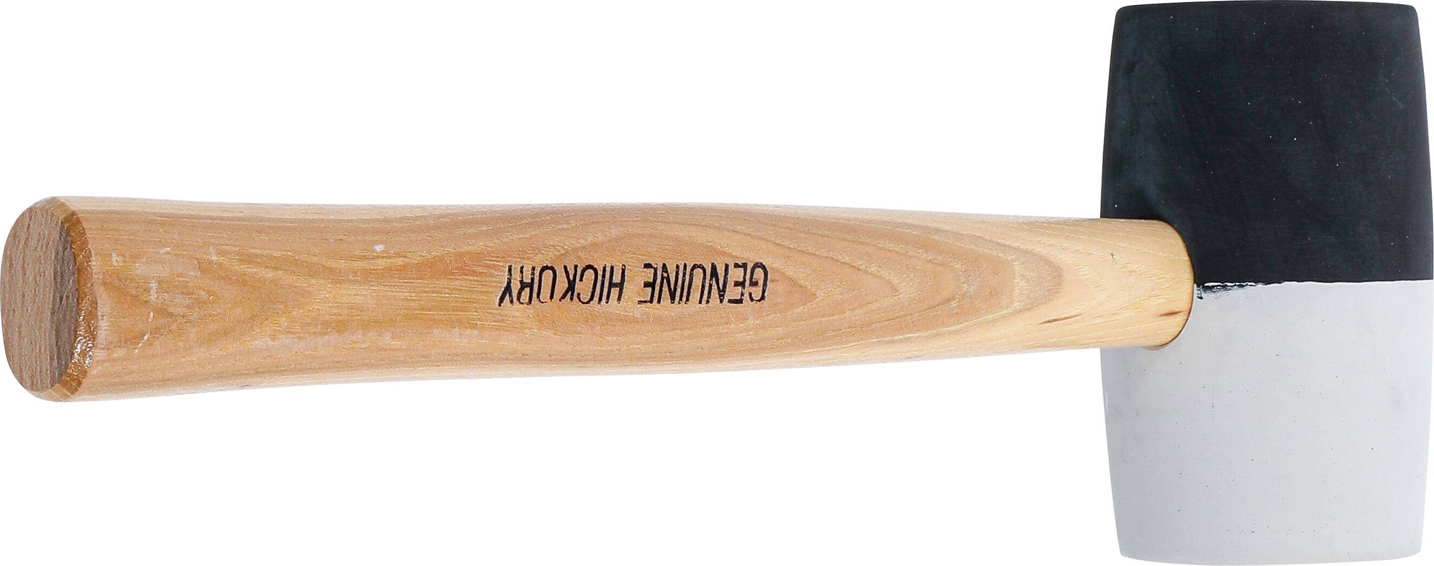 BGS technic Gummihammer | Hickory-Stiel | schwarz-weier Kopf | 63 mm